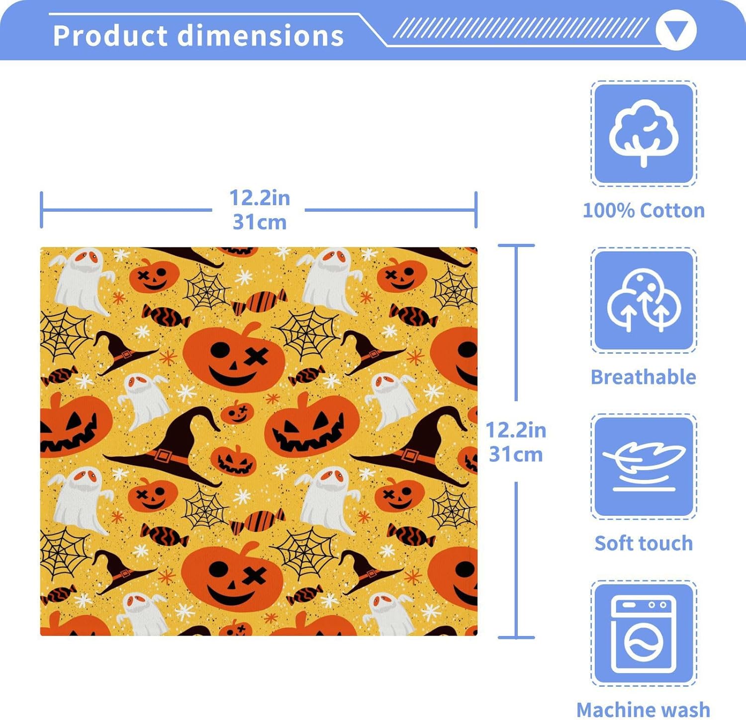 Halloween Ghost Washcloth Set