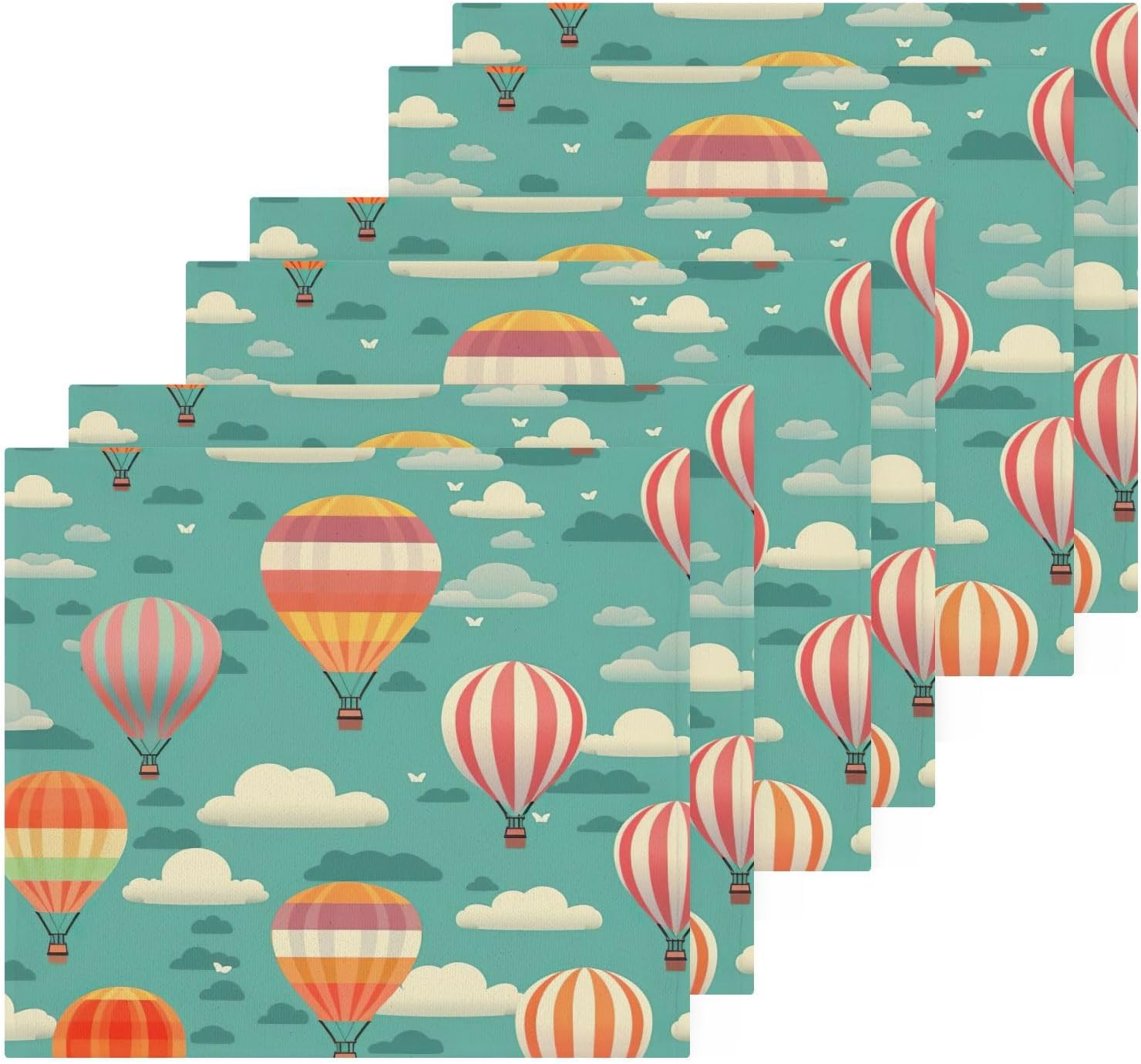 Yettastin Hot Air Balloon Washcloth Set 2 Pack