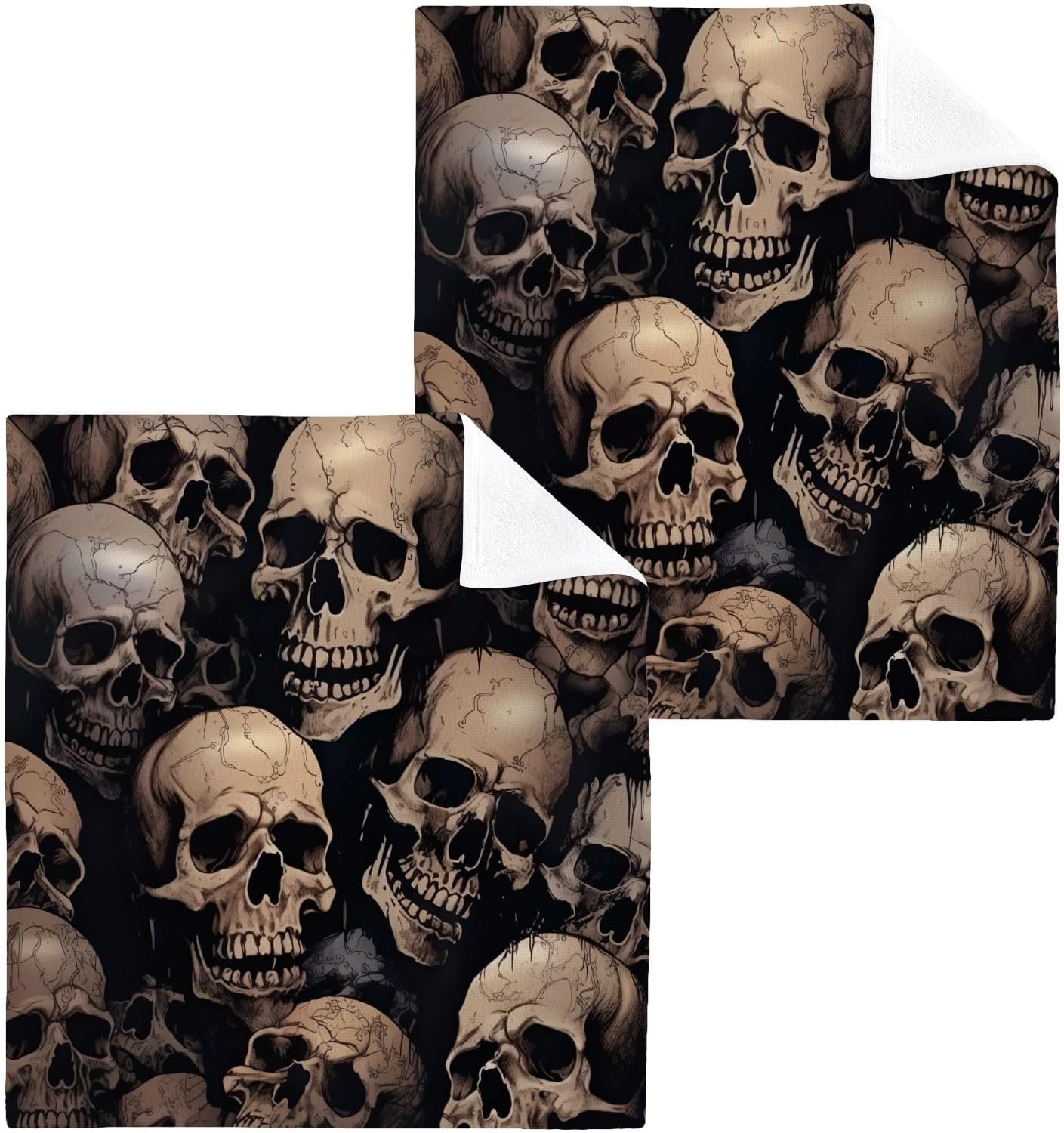 Yettasbin Skull Washcloths