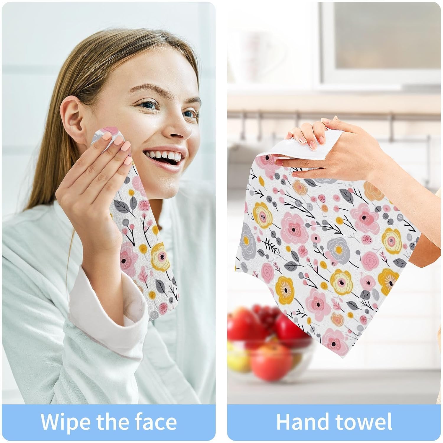 Wildflower Washcloth Set for Babies and Kids 2Pack