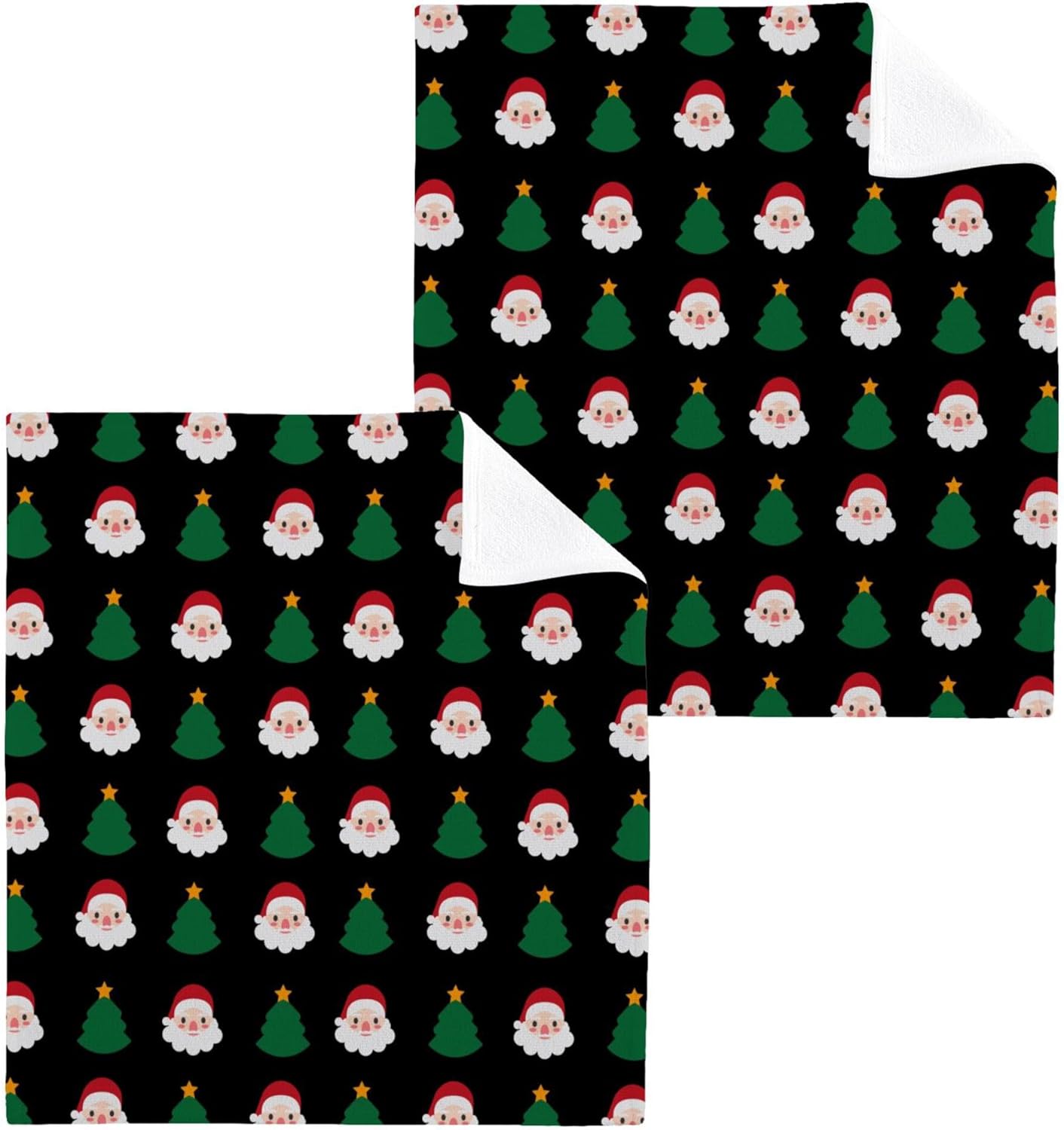 Santa Claus Washcloth Set - Fast Drying Eco-Friendly