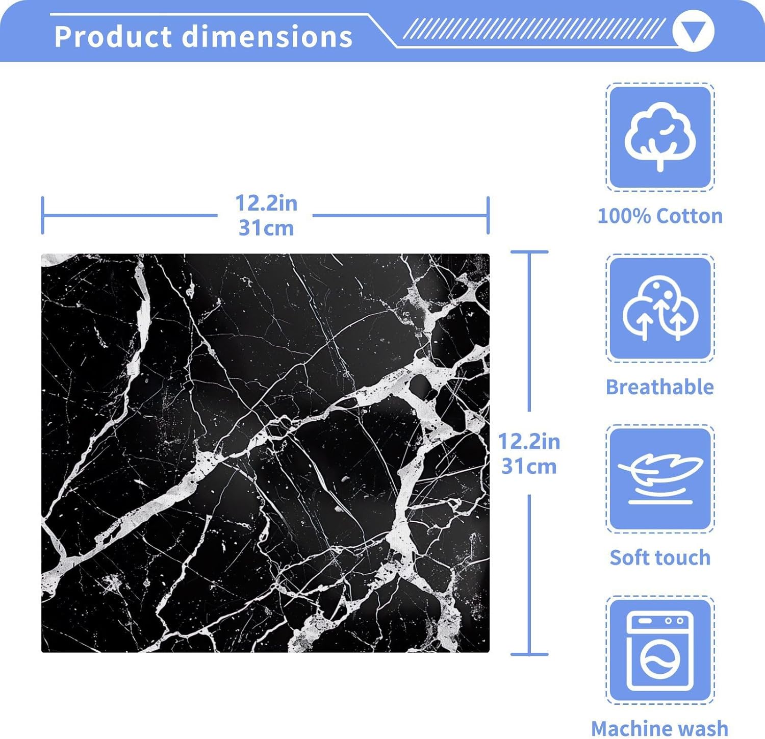 Marble Washcloth Set for Faces and Hands