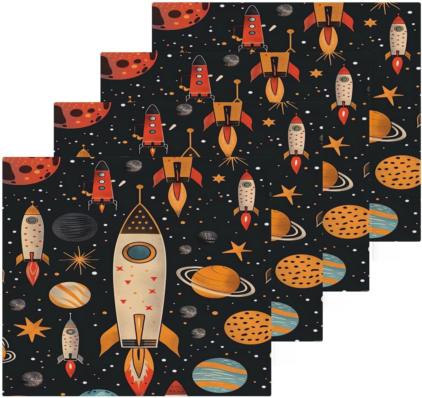 Yet Rocket Wash Cloths for Kids Soft Reusable Washable Face Towels