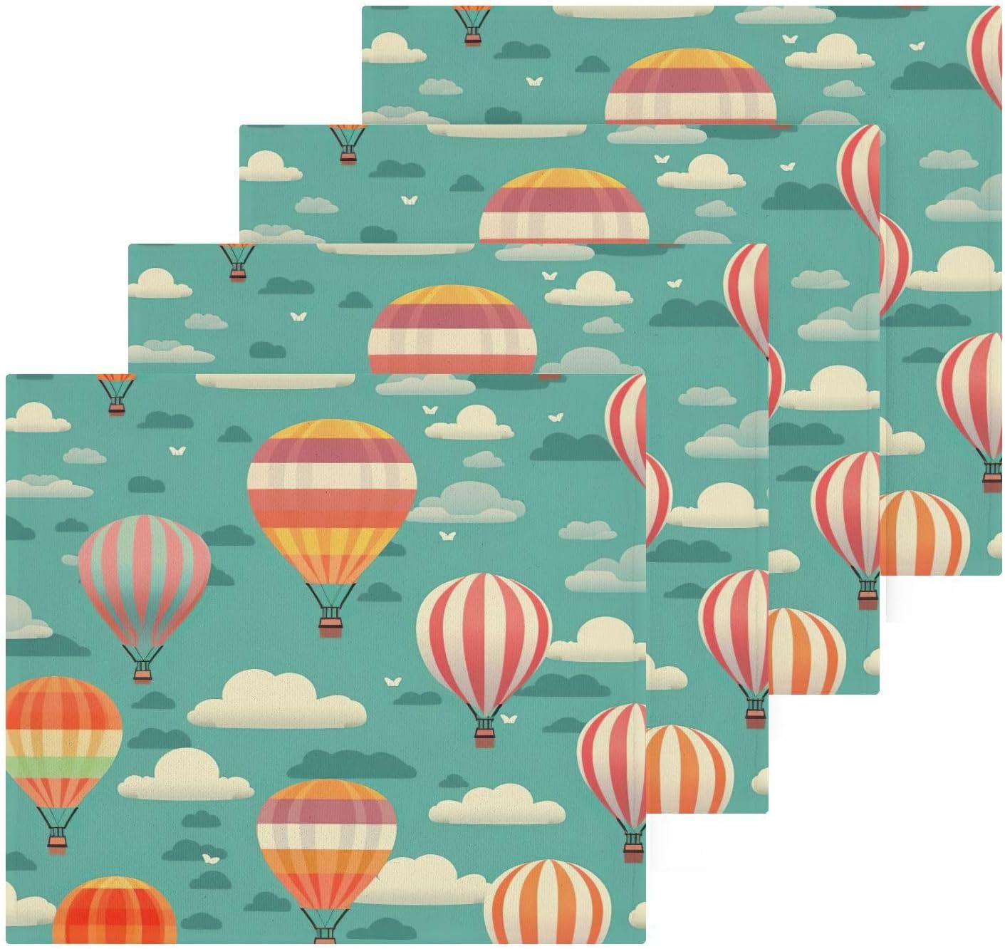 Yettastin Hot Air Balloon Washcloth Set 2 Pack