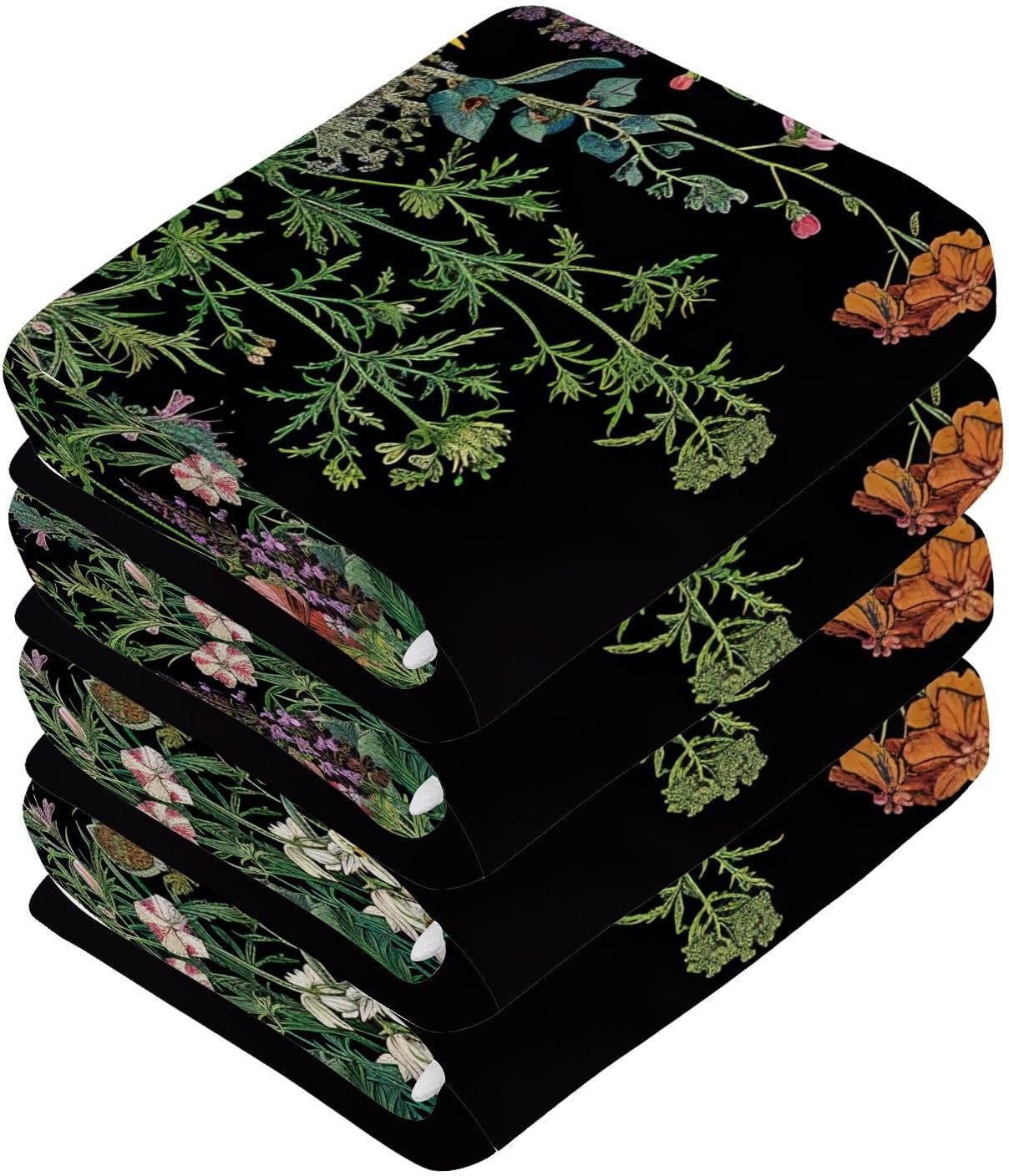 Herbal Wildflower Washcloth Pack Soft Reusable Washcloths