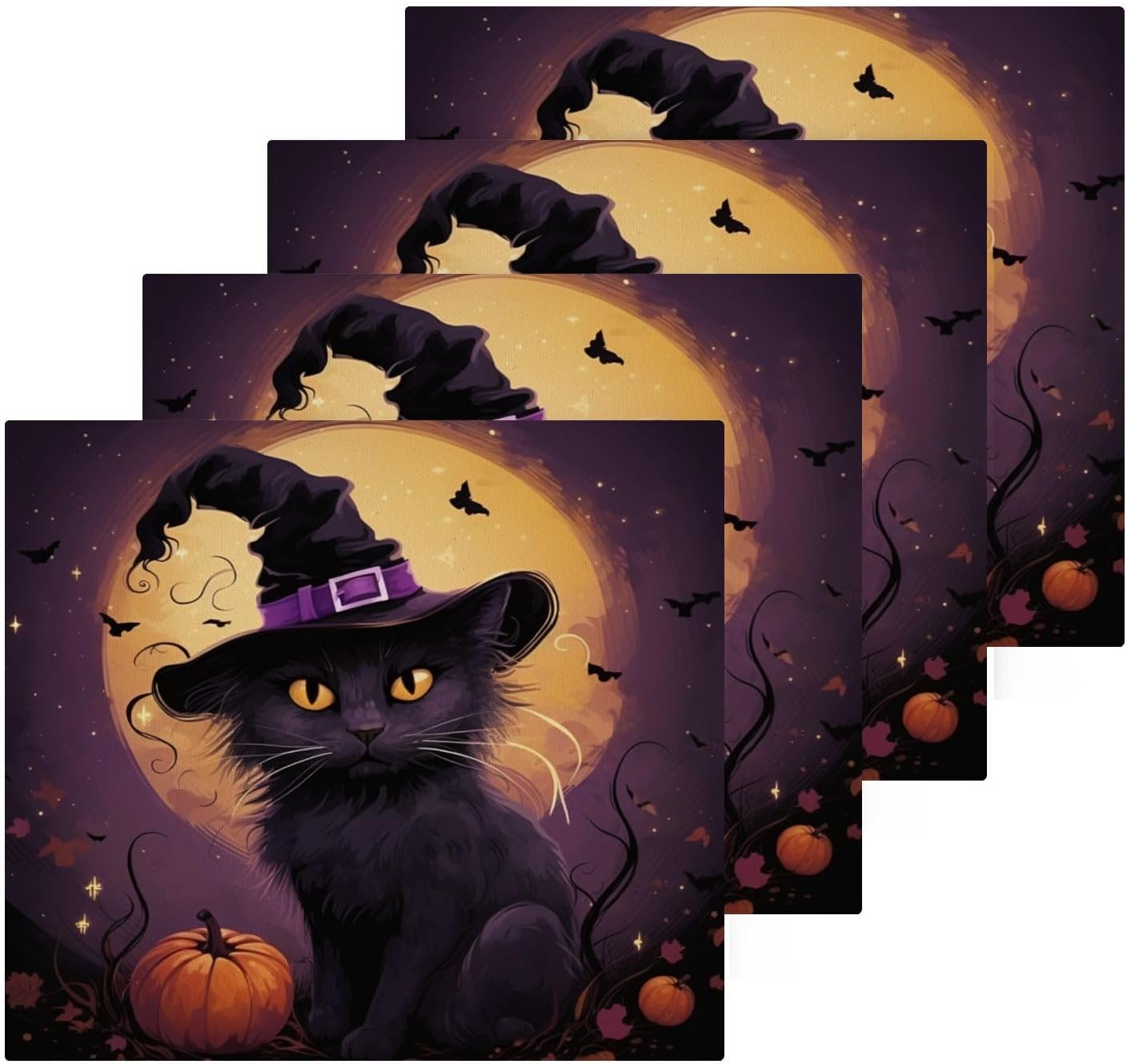 Halloween Cat Washcloths 2 Pack