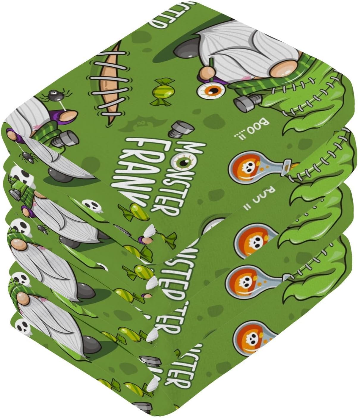 Witchy Halloween Gnome Washcloth Set