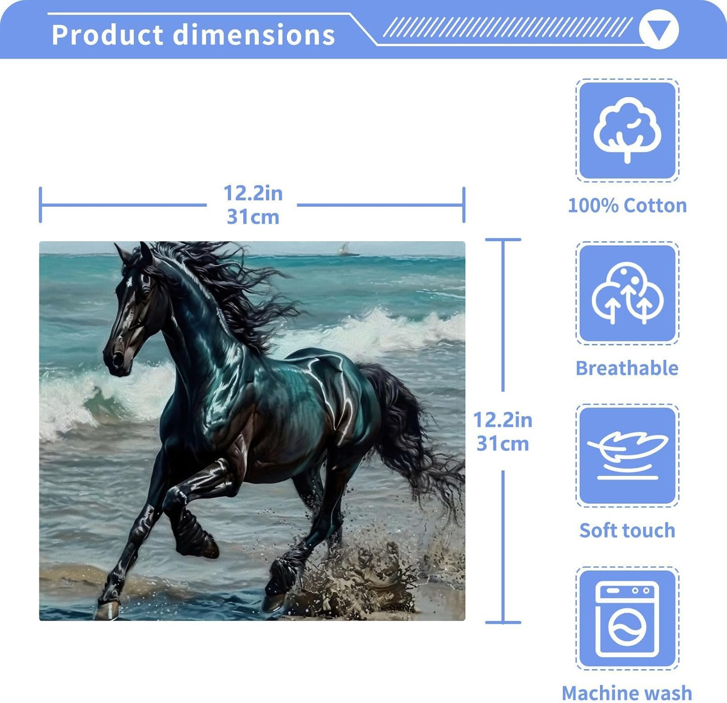 Perfect Multi-Purpose Horse Face Towels for Daily Use Soft Reusable