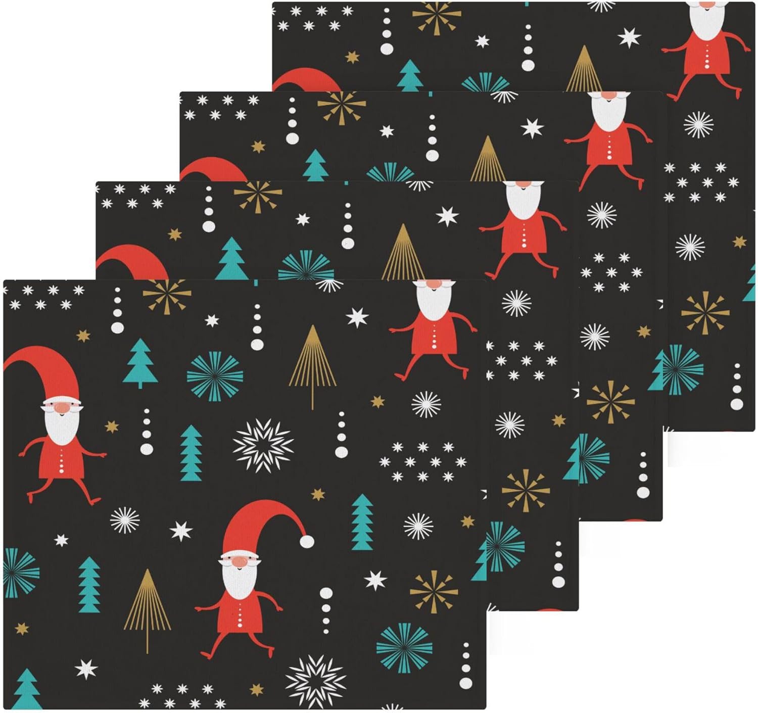 Christmas Gnomes Washcloth Set - Fast-Drying cotton for Home Kitchen