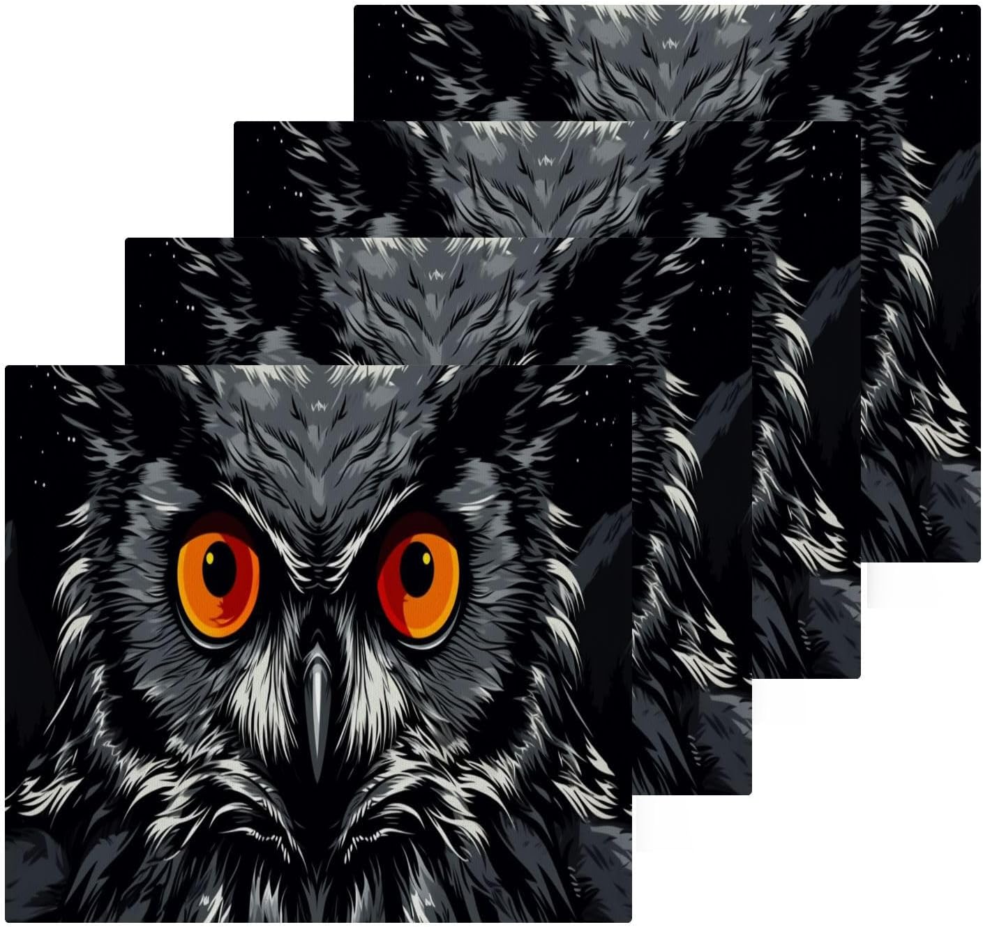 Owl Washcloth 2-Pack Soft Absorbent Reusable Washable