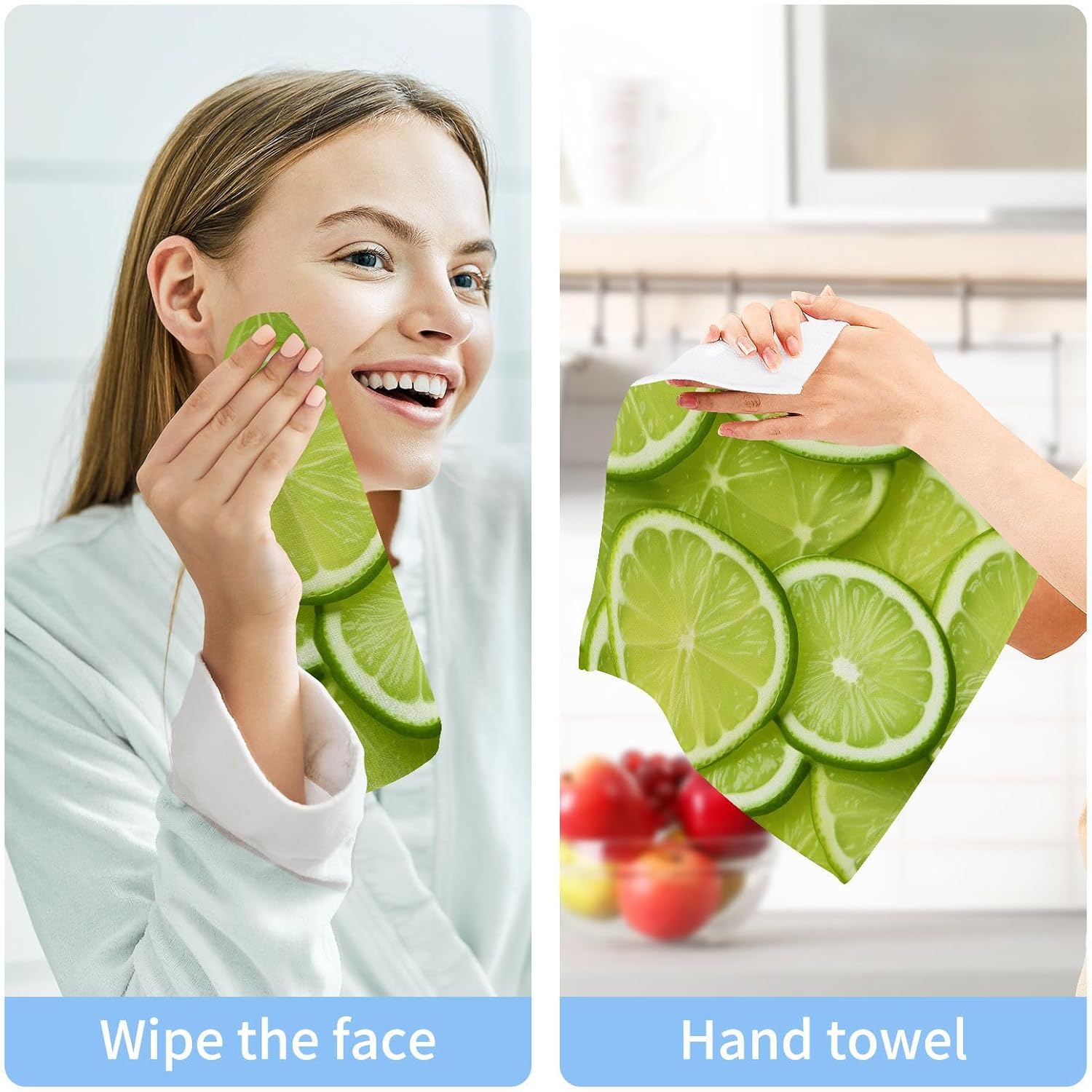 Soft Citrate lime Lemon Washcloth for Baby Adults Reusable Washable