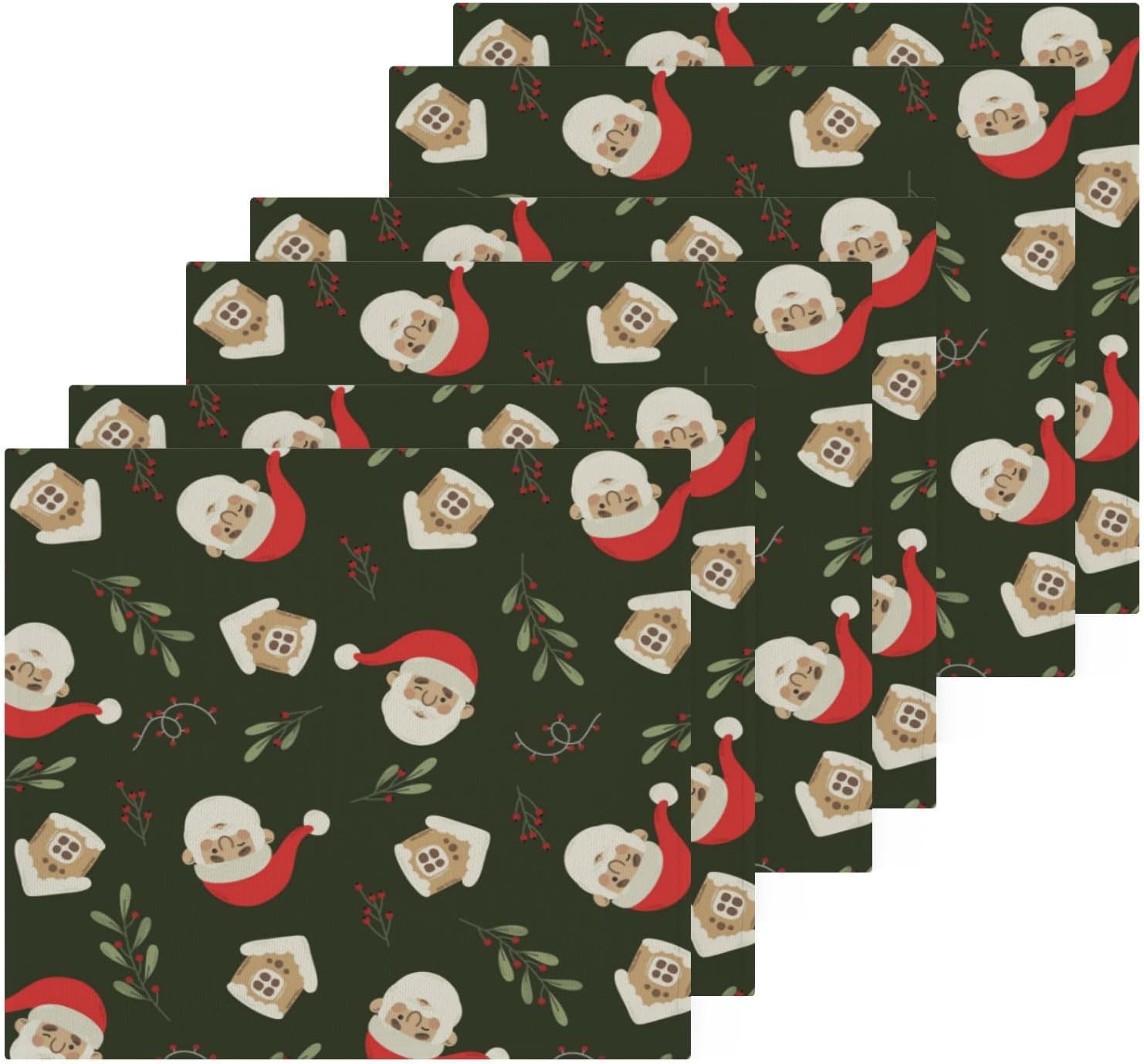 Reusable Soft Christmas Santa Washcloth for Kids Washable