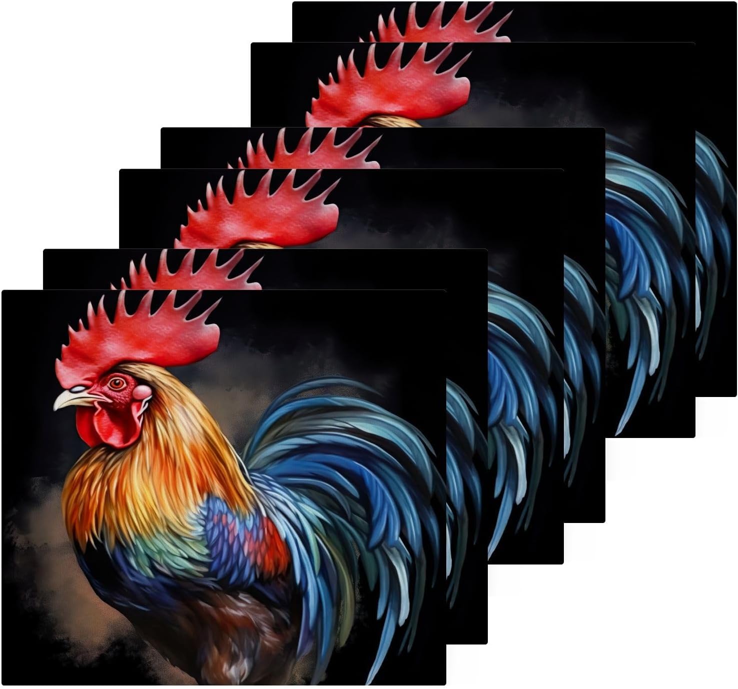 Rooster Soft Reusable Washcloth Set