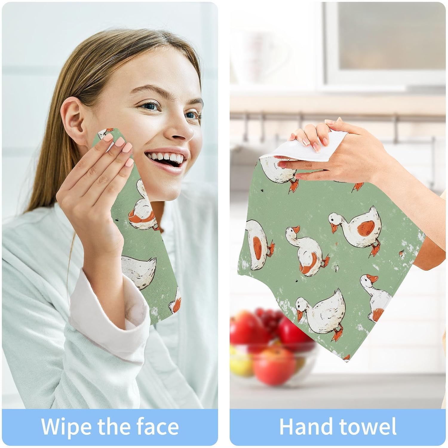 YETTASBIN Cartoon Duck Washcloths 2 Pack 1