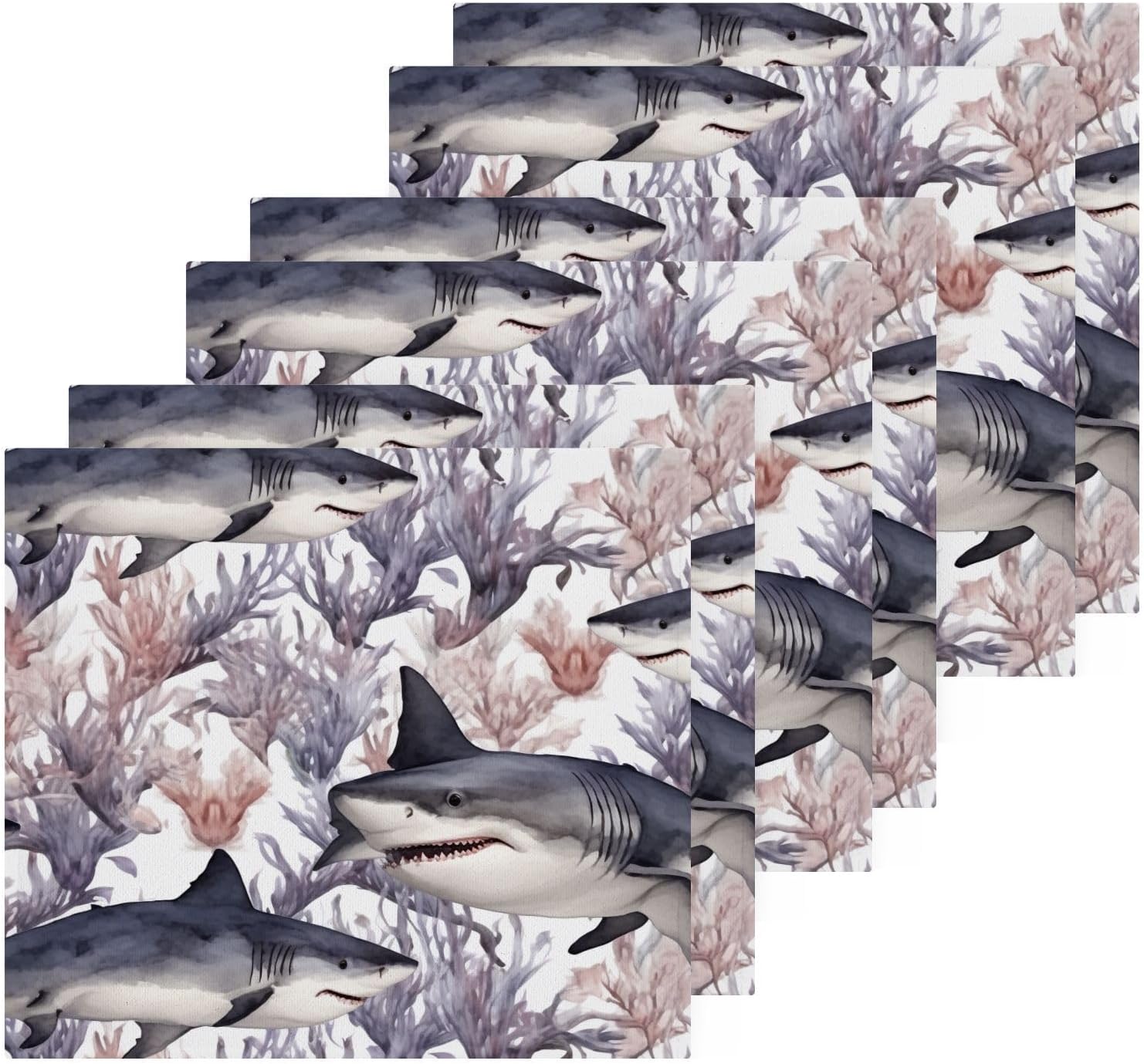 Perfect Family Shark Washcloth 2-Pack for Bath Gym and More
