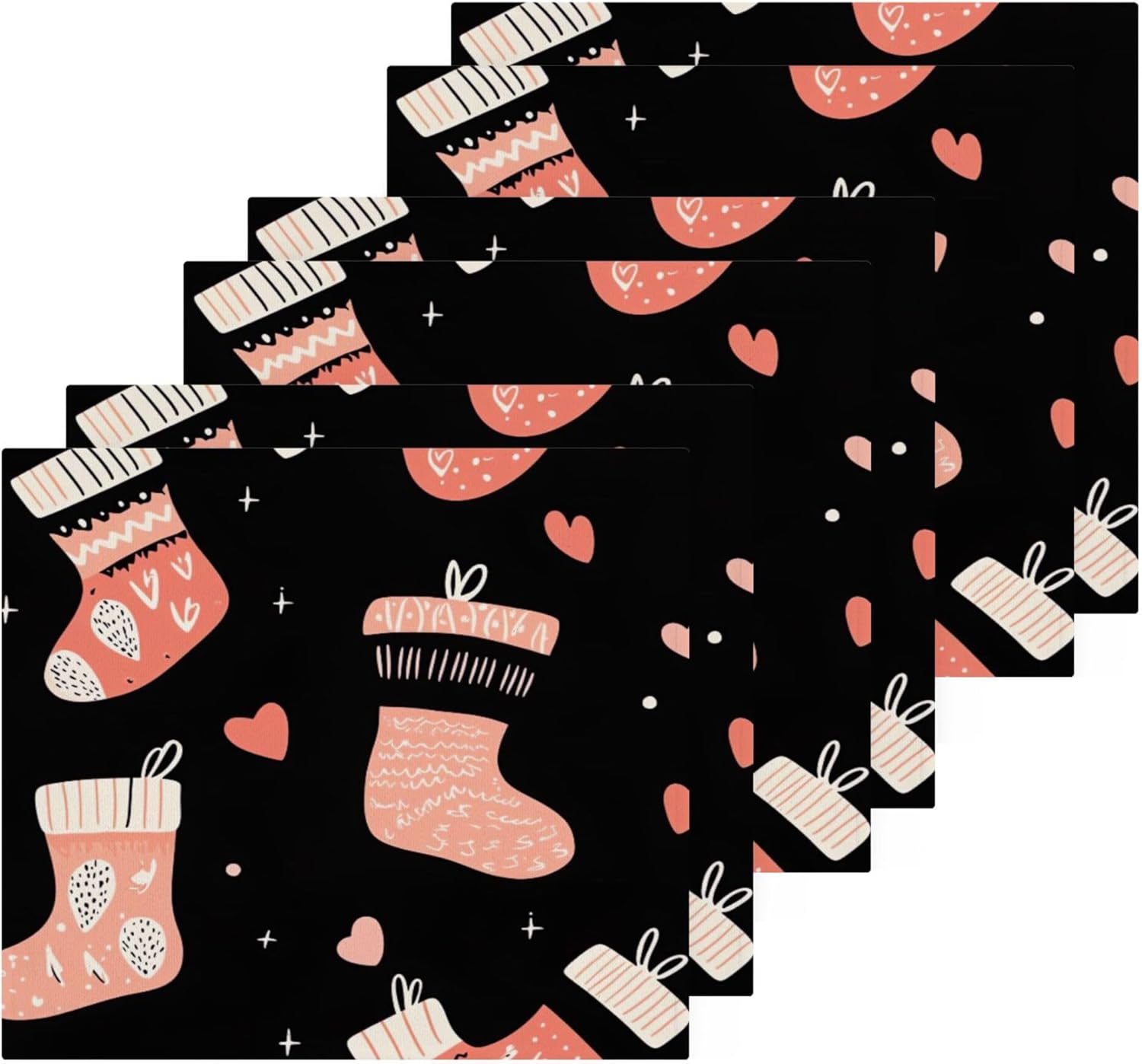 Xigua Christmas Stockings Washcloth Set