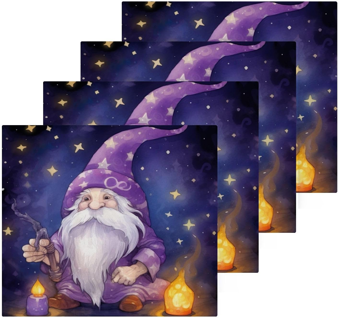 Cute Gnome Washcloth 2-Pack Soft Reusable Absorbent Face Towels