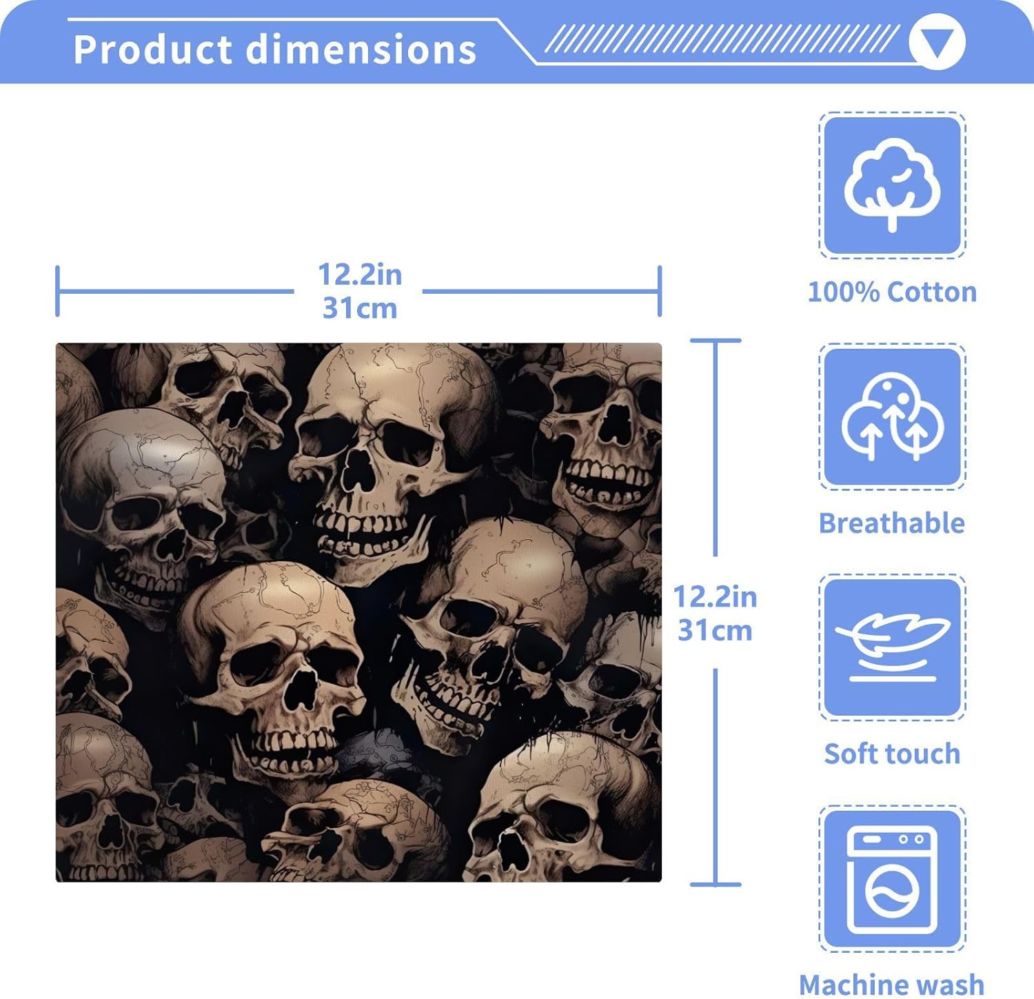 Yettasbin Skull Washcloths