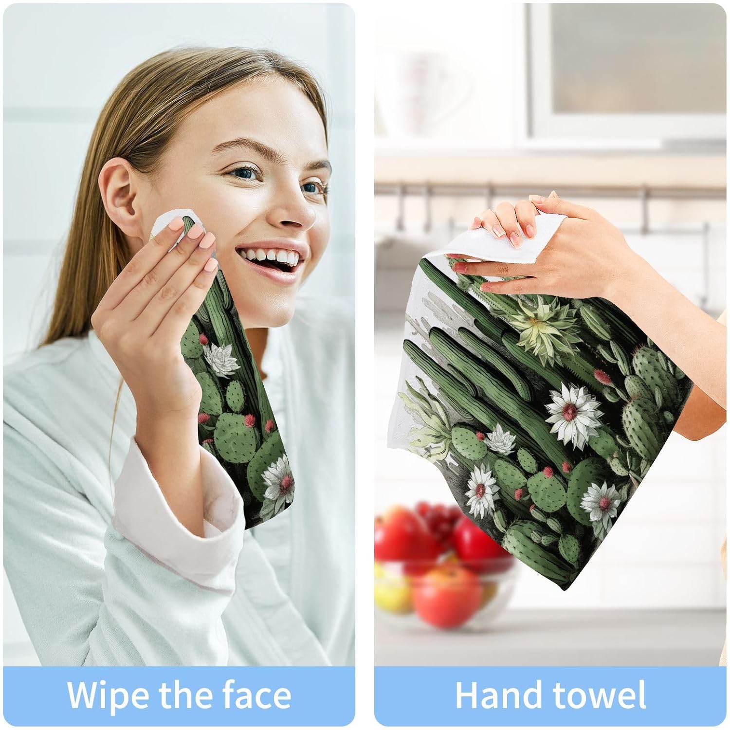 Soft Reusable Washcloths for Face Bath 12x12 inch Multi-Use