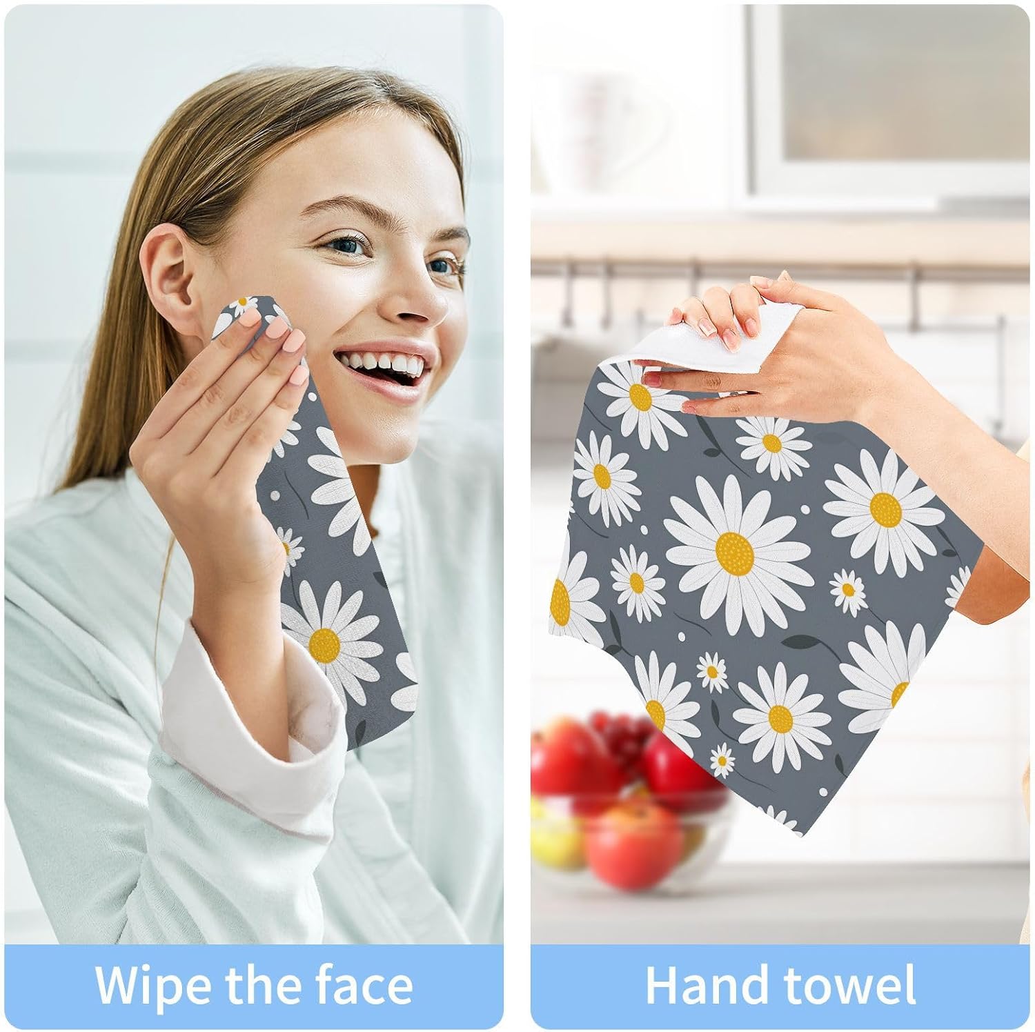 Daisy Flower Washcloth Set 2-Piece