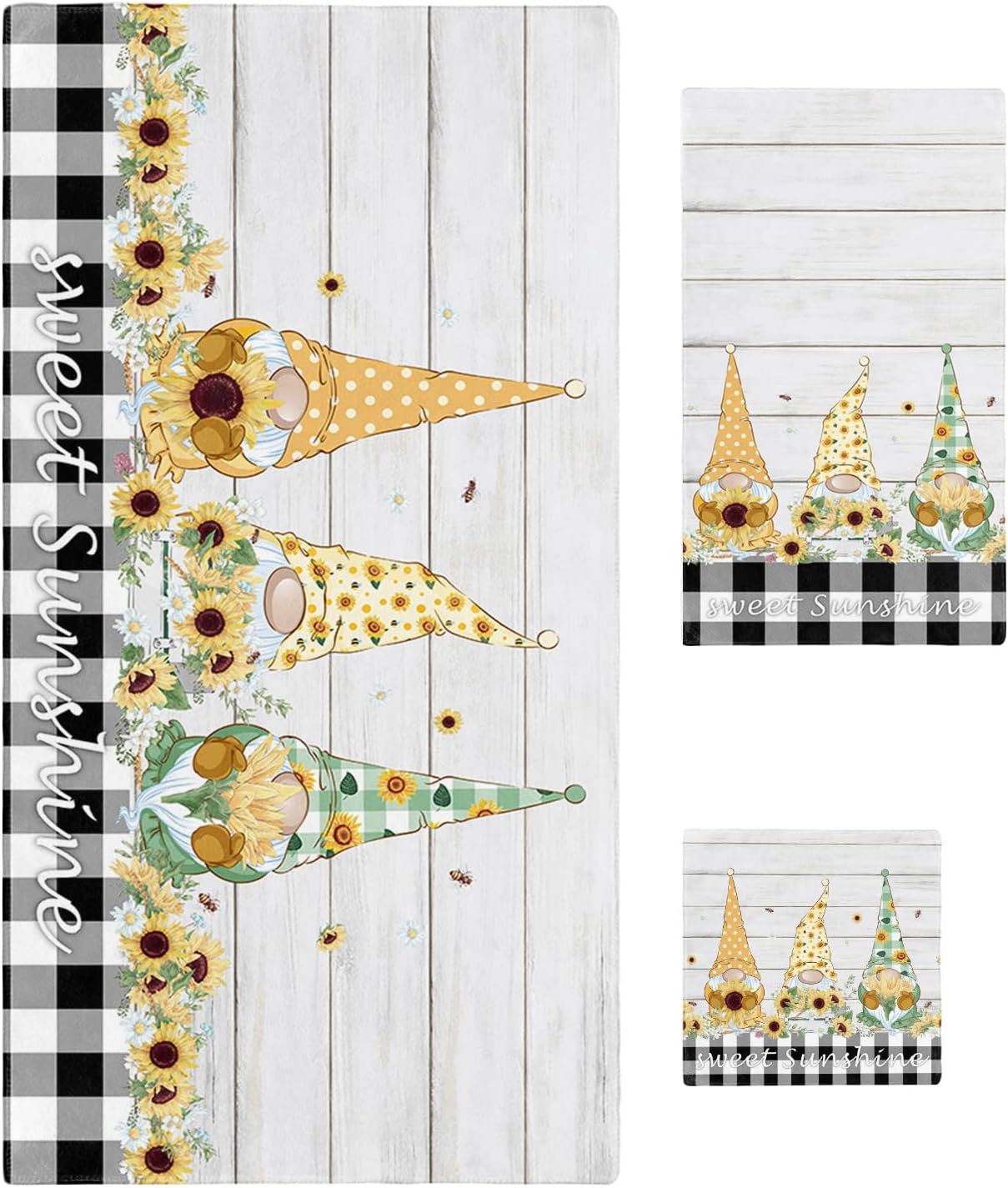 Inspection Gnomes Plaid Towel Set