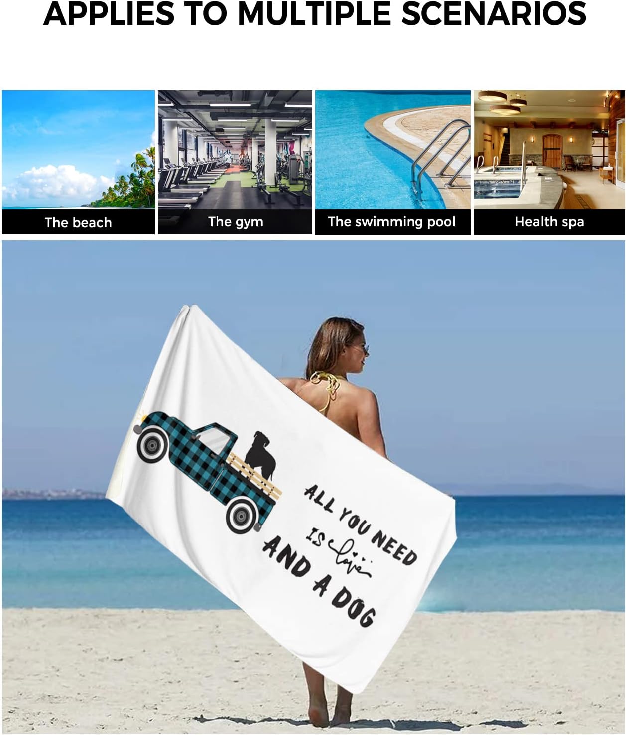Shine-Home Farm Checkered Towel Set for Home Travel