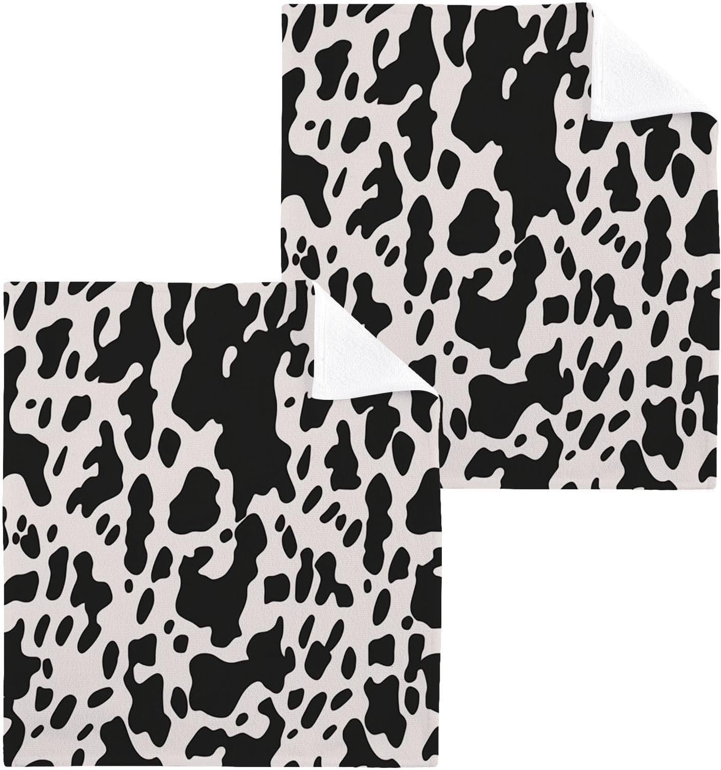 Cool Cow Print Washcloths 2 Pack