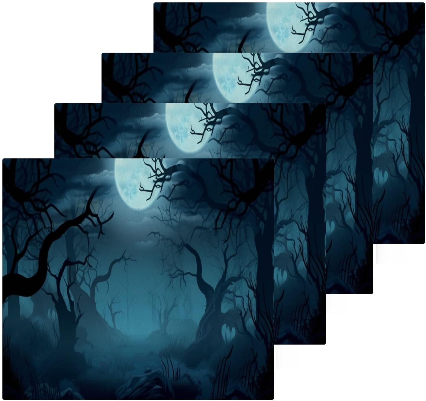 Scary Forest Washcloths 2-Pack Soft Reusable 12x12