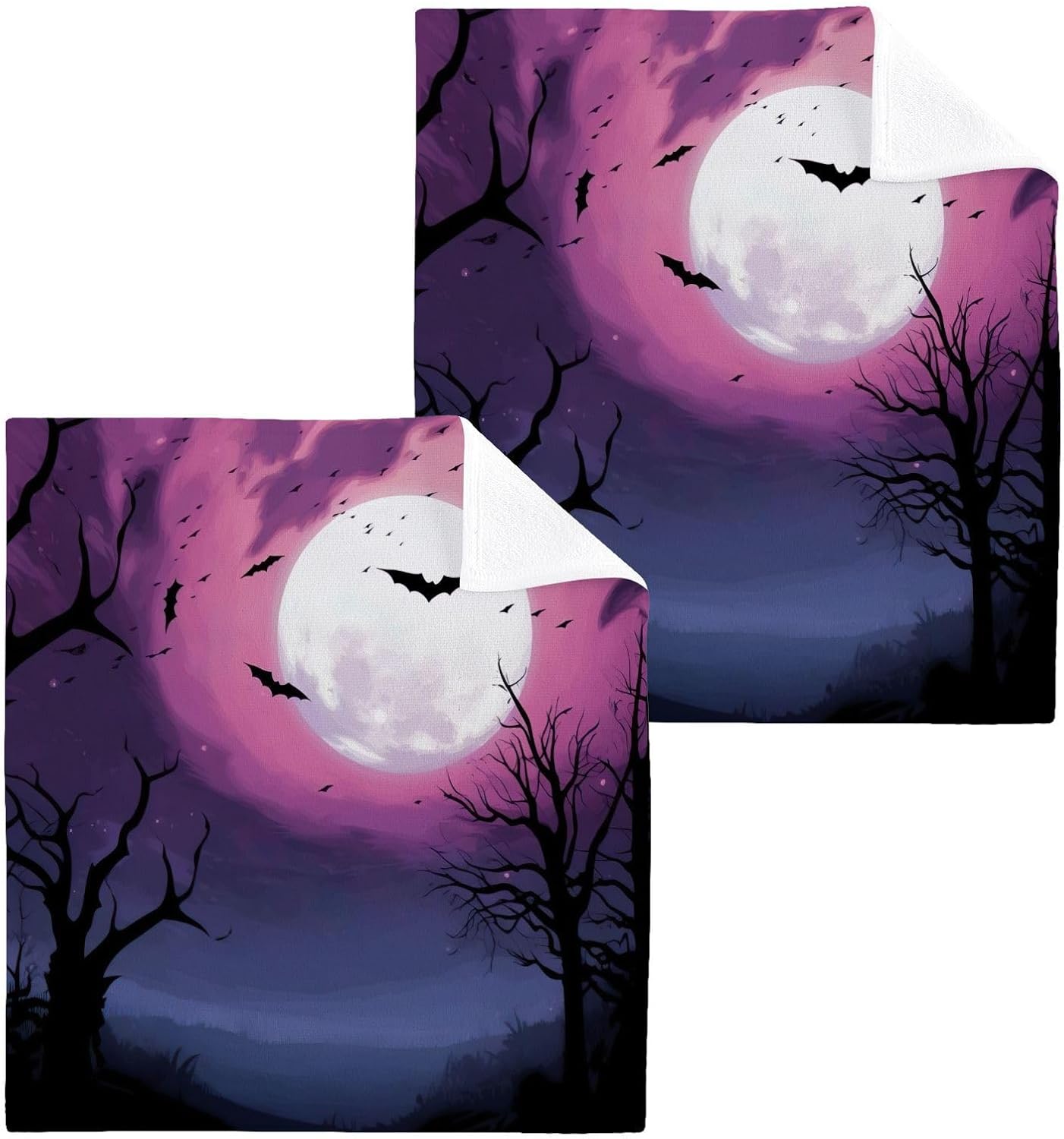 Halloween Bat Washcloth Set