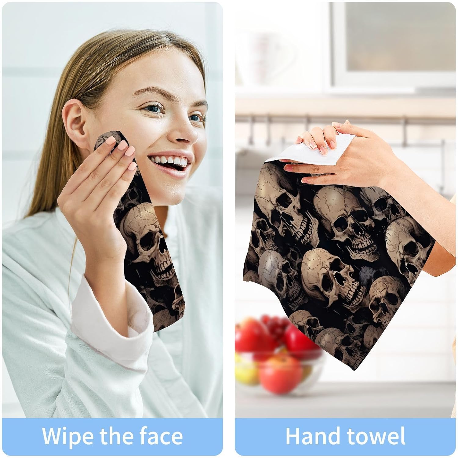 Yettasbin Skull Washcloths