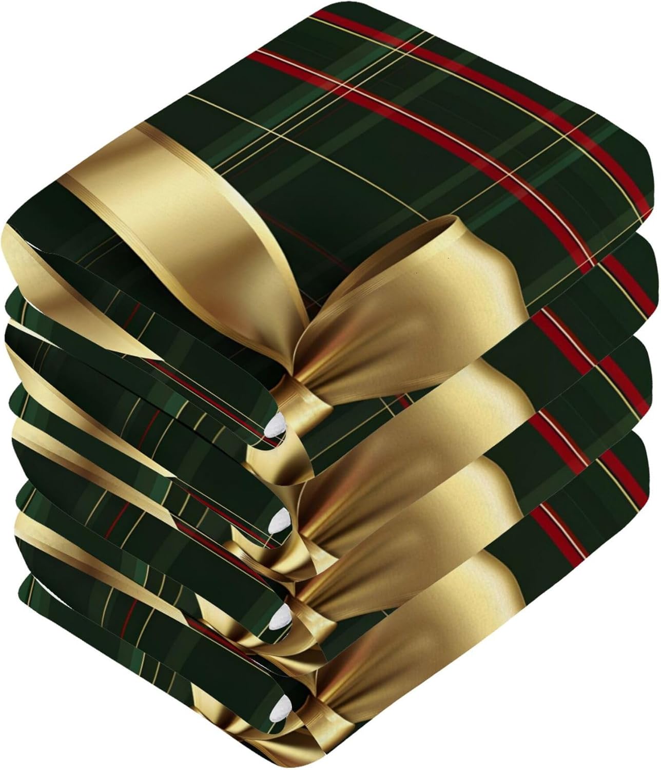 Xigua Golden Ribbon Bow Washcloths Set of 2 1