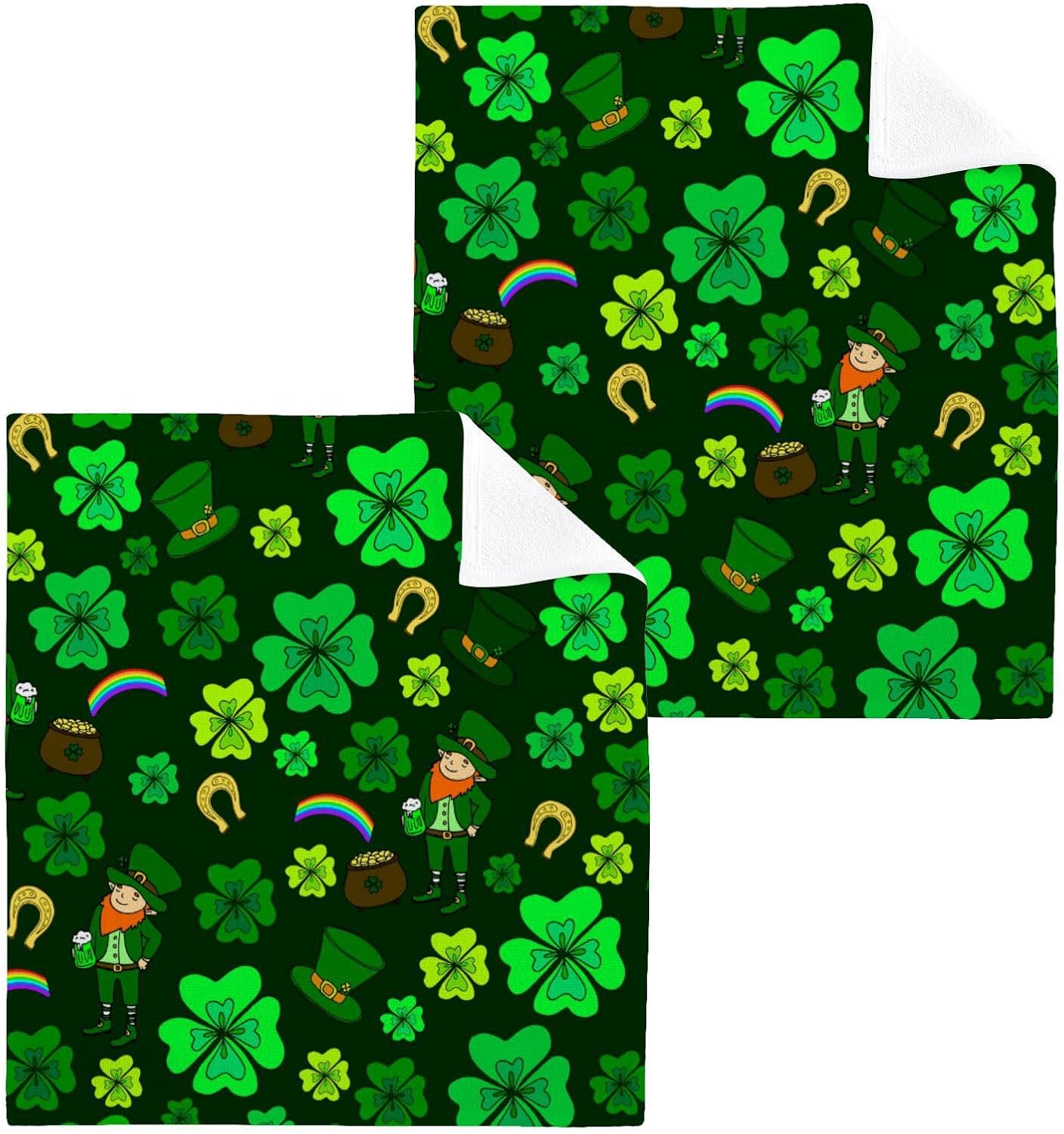 St Patricks Day Soft Washcloth Set for Babies