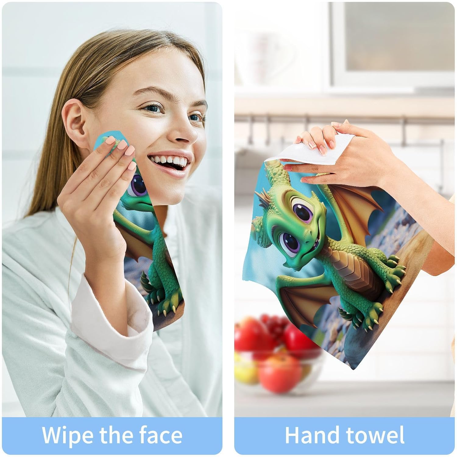 Cute Dragon Washcloth 2 Pack