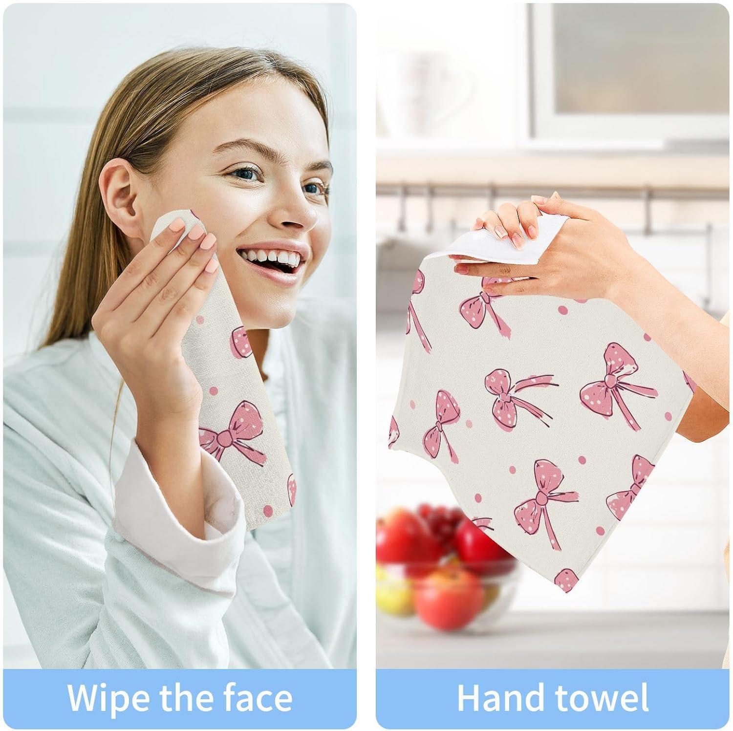 Stylish Bow Pink Washcloth 2-Pack for Baby Beyond