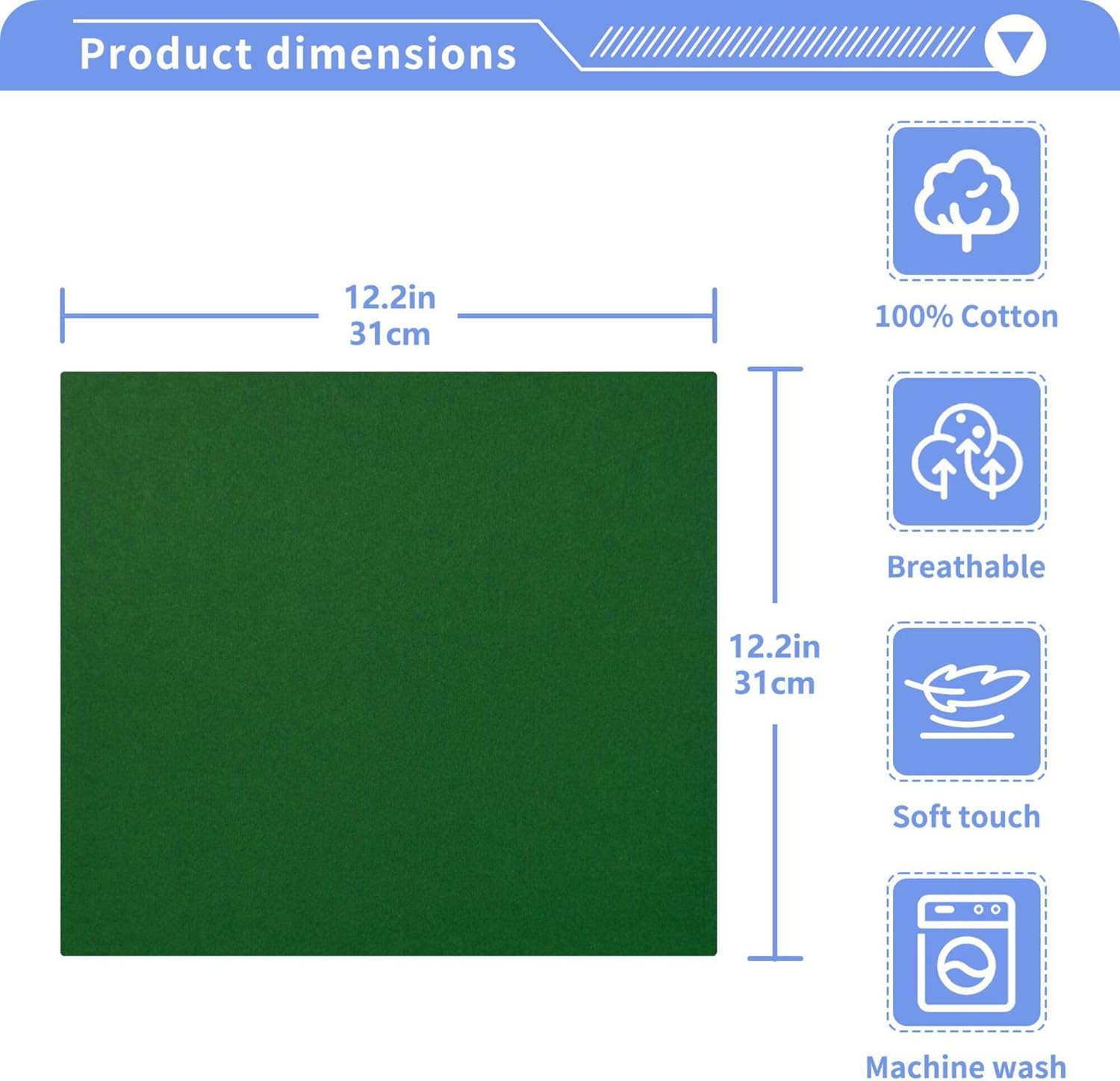 2 Pack Green Pastel Color Washcloths