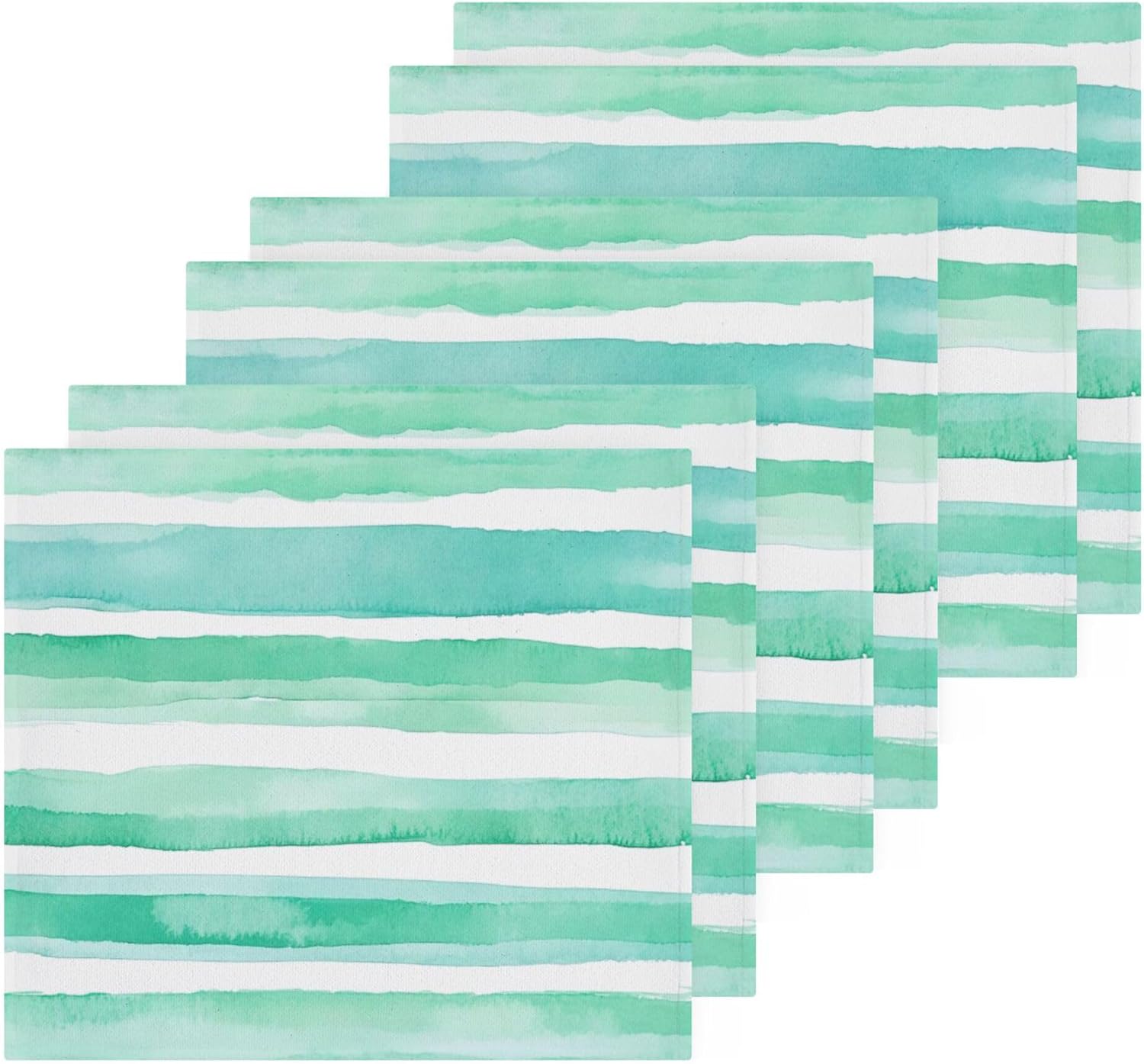 Xigua Green Watercolor Washcloth Set