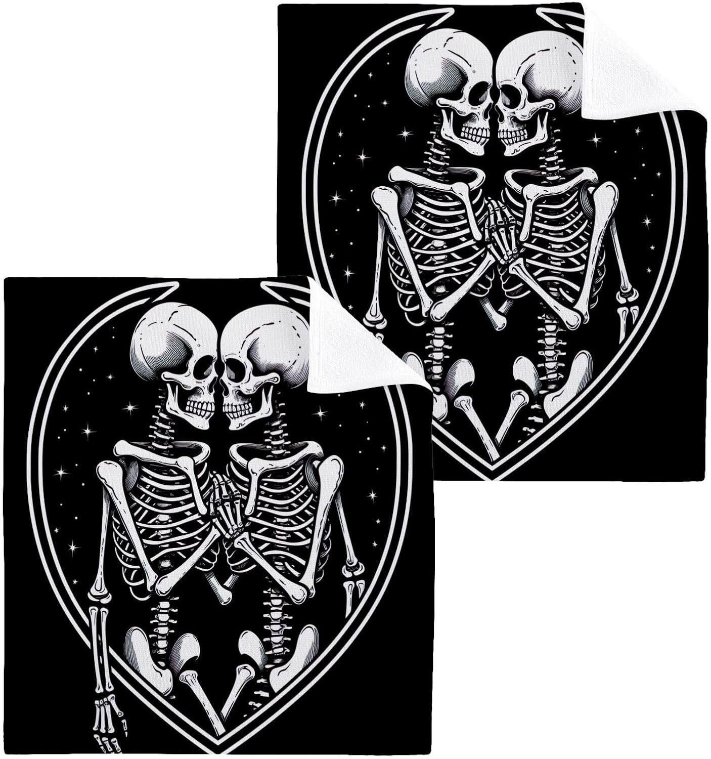Skeletons Washcloths 2 Pack