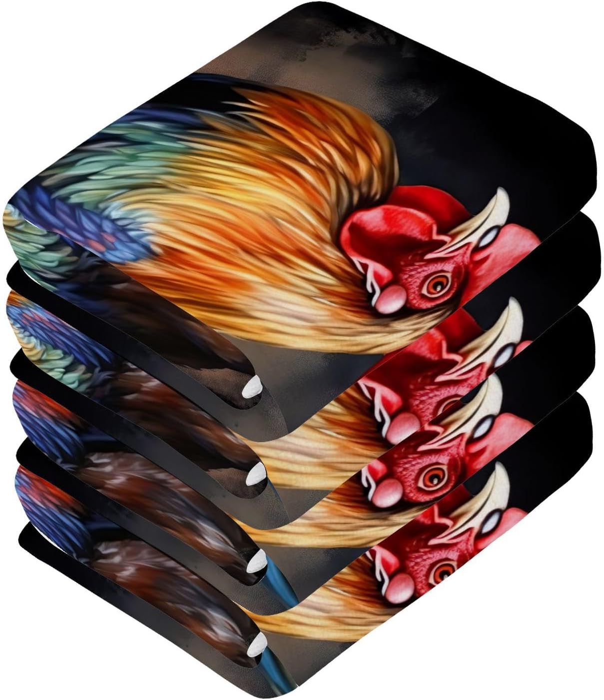 Rooster Soft Reusable Washcloth Set