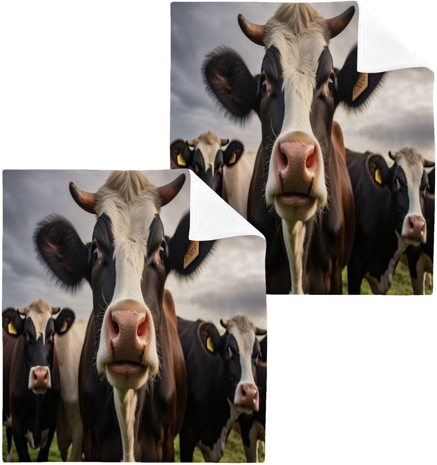 Premium Cow Washcloths for Baby and Adults Soft and Reusable Face Towels