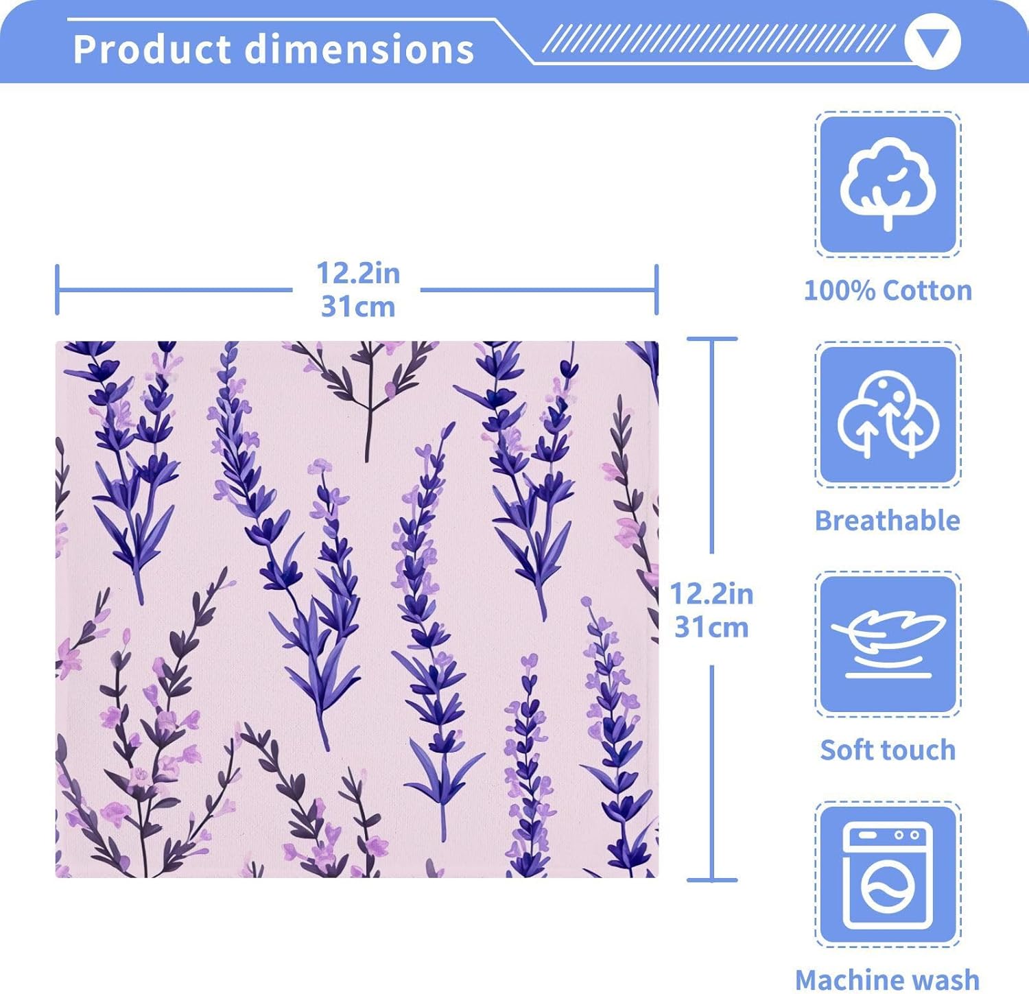 Yettanasbin 12x12 Soft Customize Washcloths