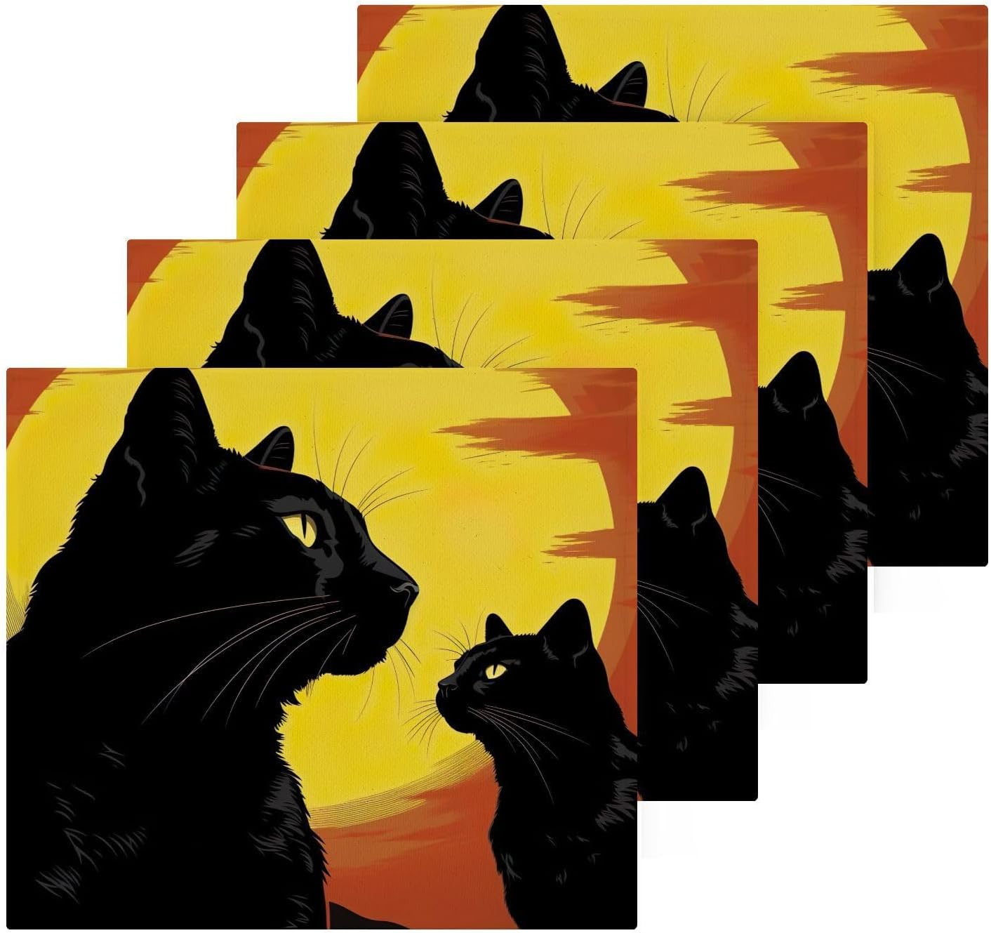 Two-Pack Soft and Absorbent Cat Washcloths for Babies and Beyond