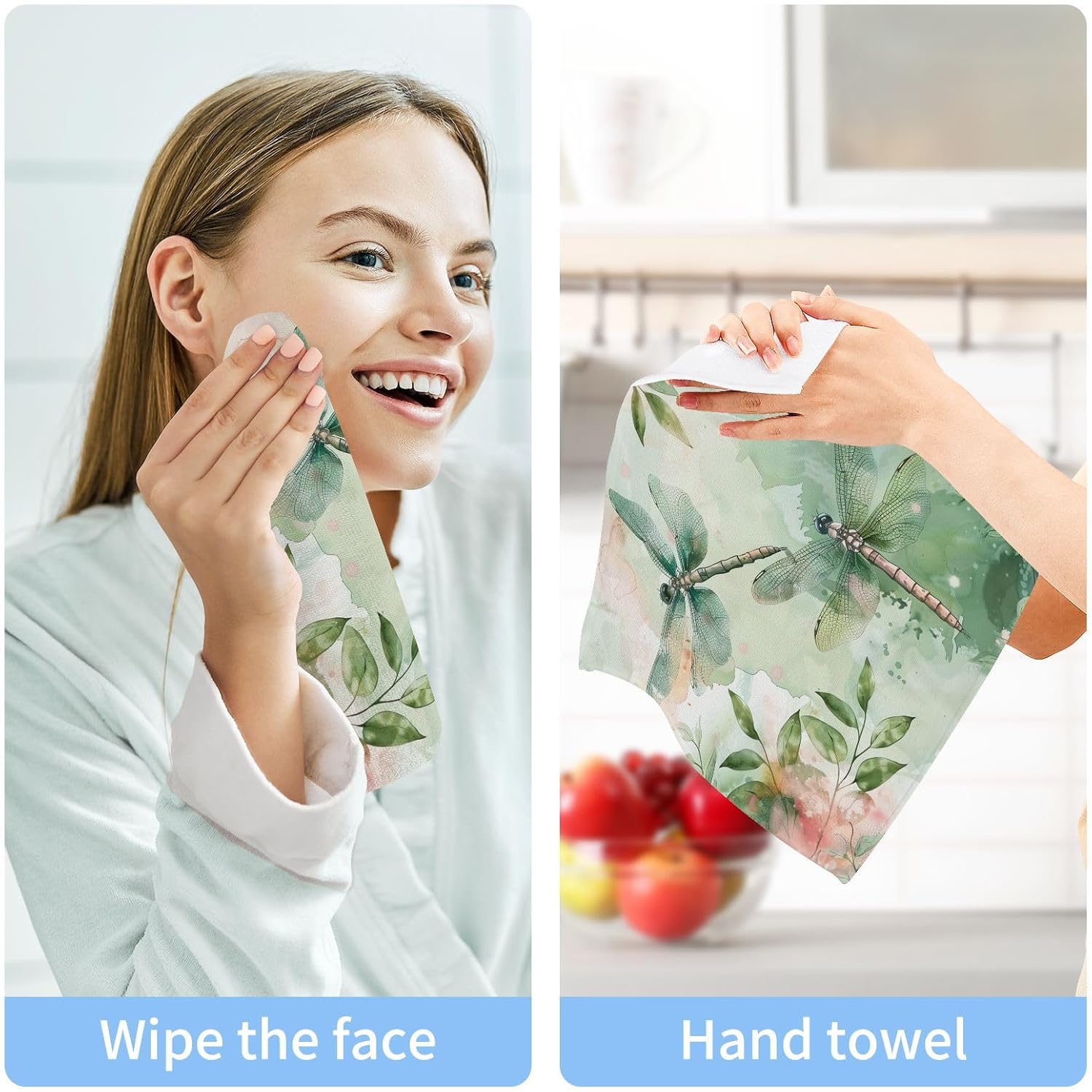 YETTASBINDragonfly Washcloth - Soft Reusable Perfect for Washroom Travel