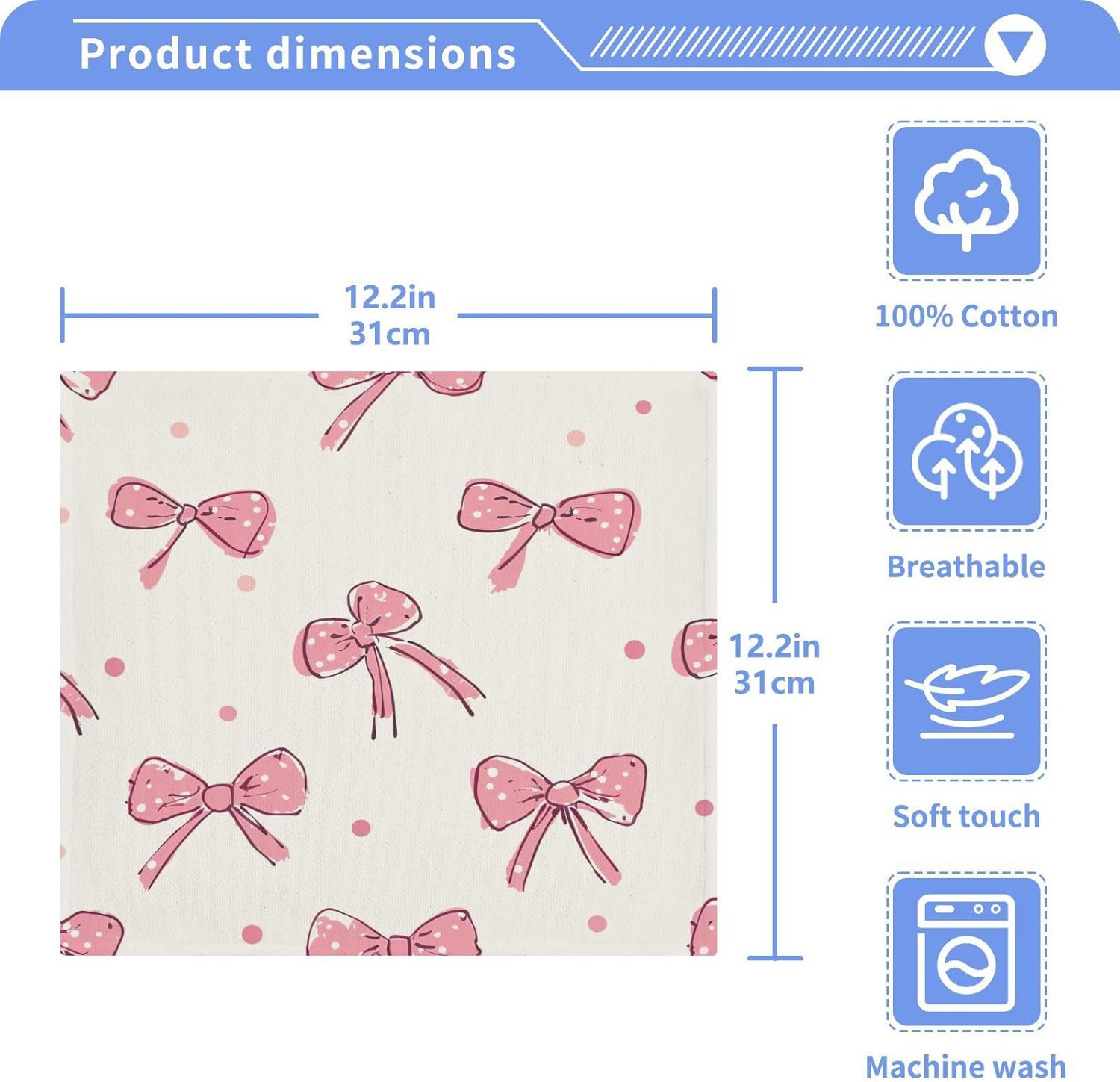 Stylish Bow Pink Washcloth 2-Pack for Baby Beyond