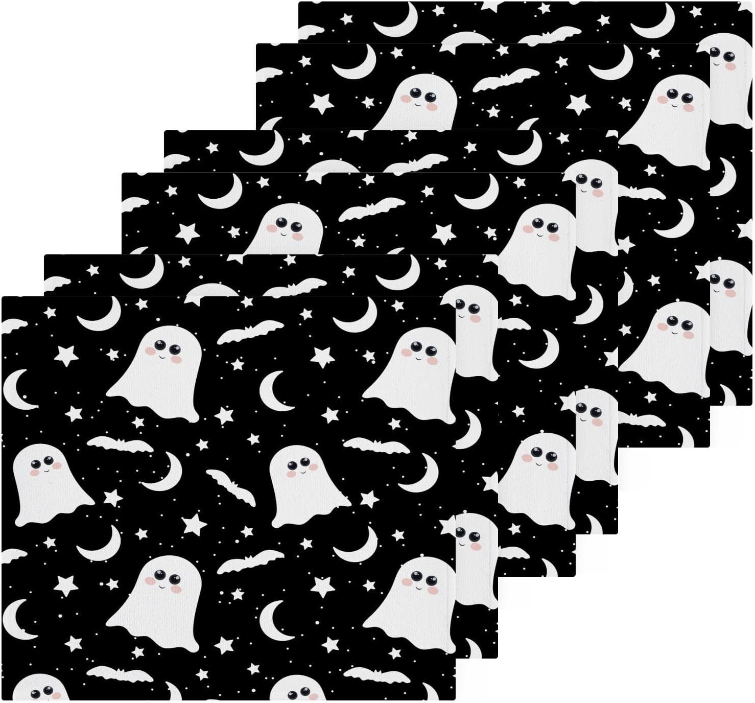 Halloween Ghost Washcloth Set - Soft Reusable Baby Face Towels