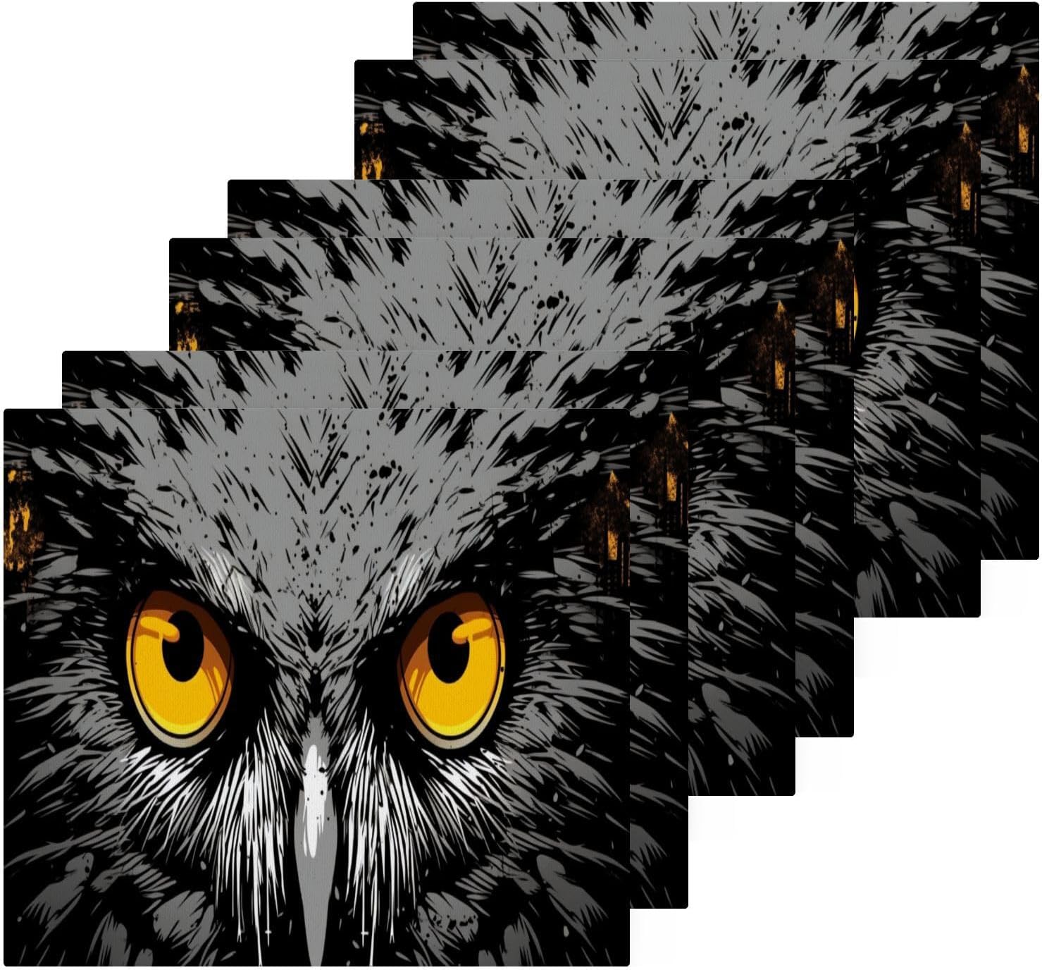 Owl Washcloth Set 2-Pack Soft Absorbent for Washroom Use