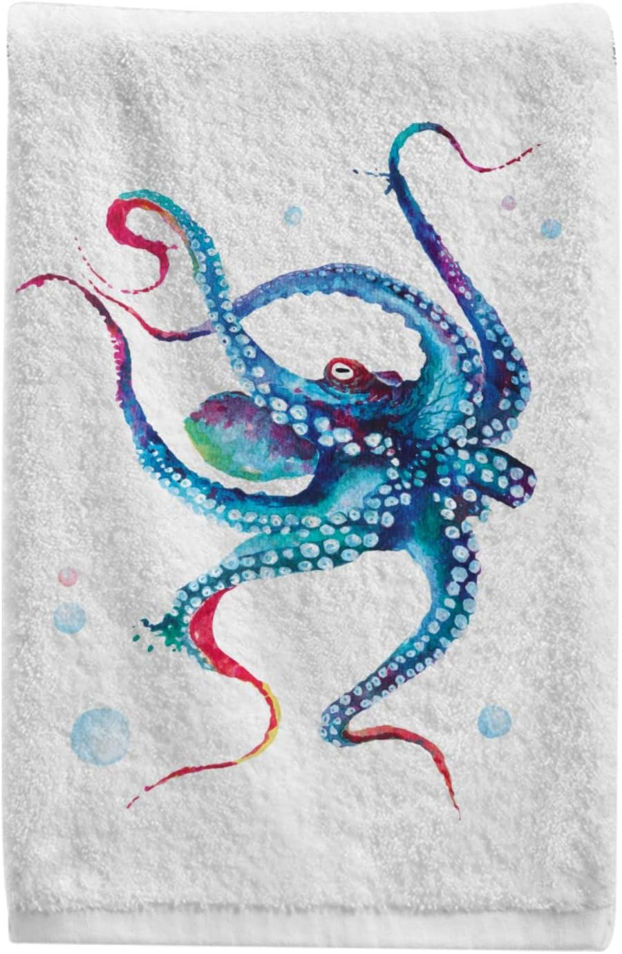 ALAZA Octopus Hand Towels Luxury Soft Cotton Bath Towels for Bathroom Sets