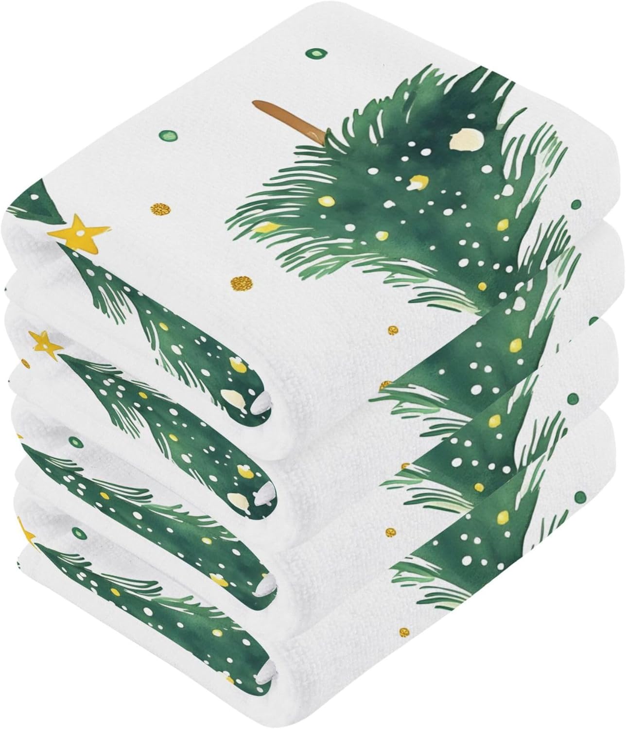 Stunning Christmas Tree Washcloth Set for Your Home and Travel