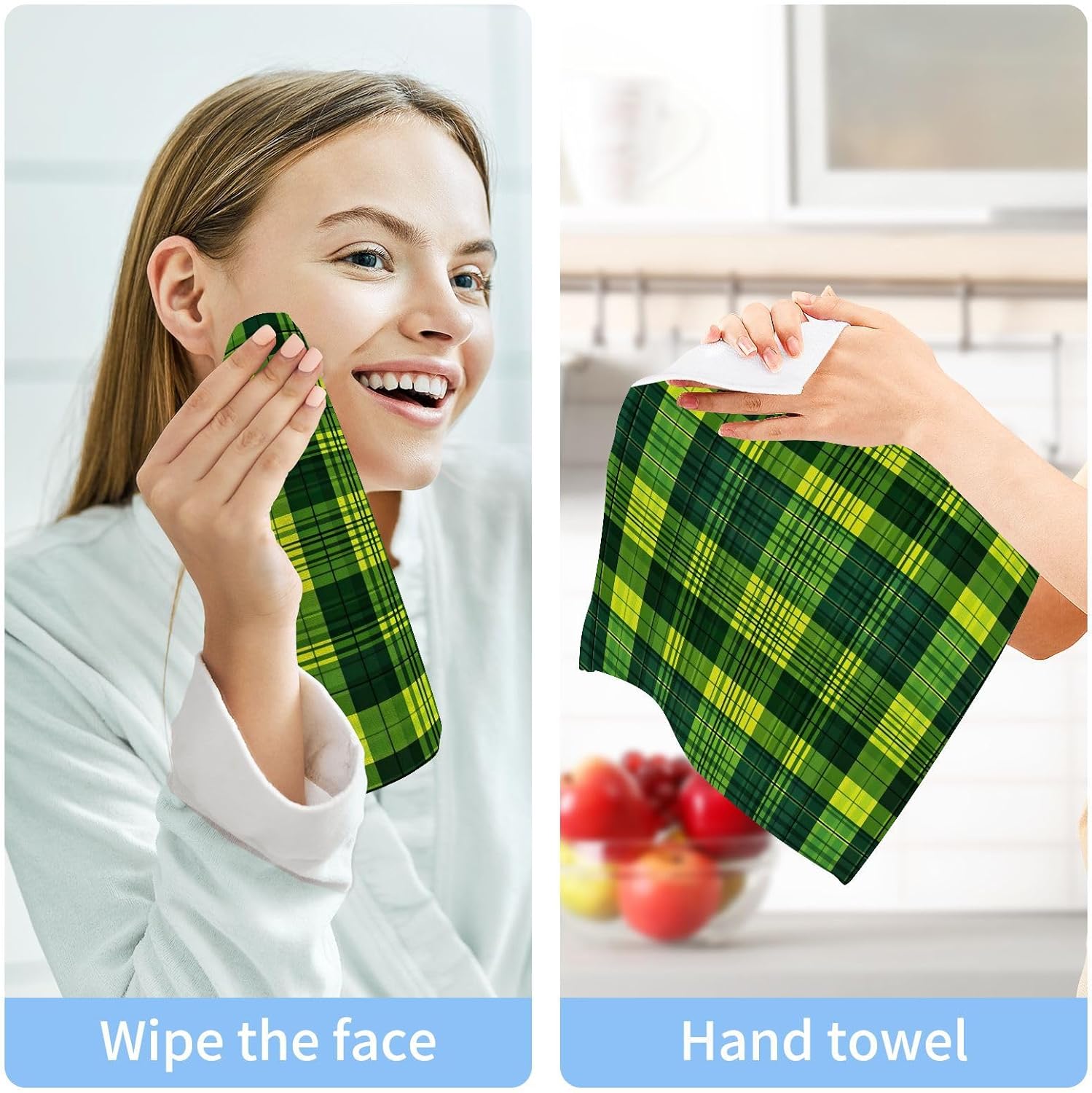 Buffalo Plaid Reusable Face Towels 2 Pack