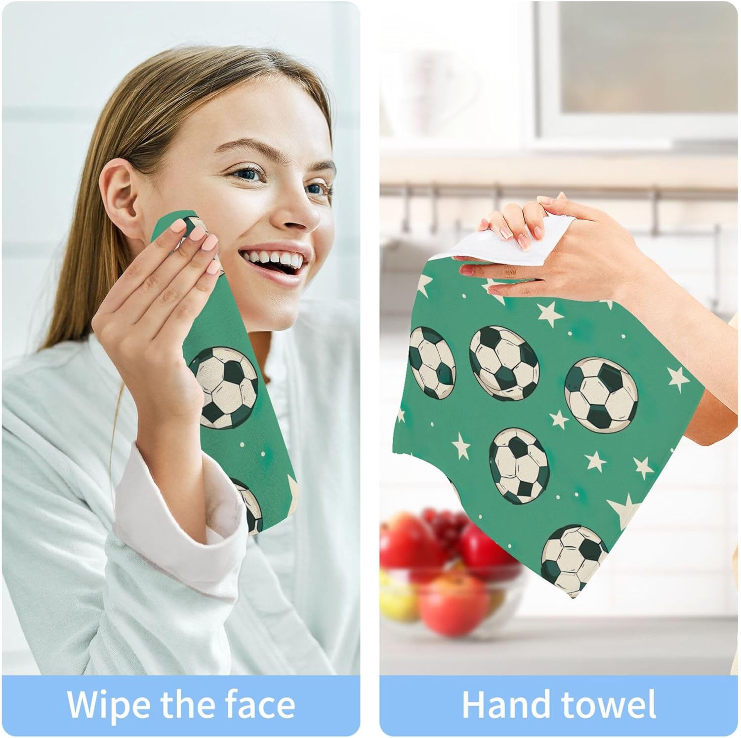 Soccer Stars Xigua Washcloths Set