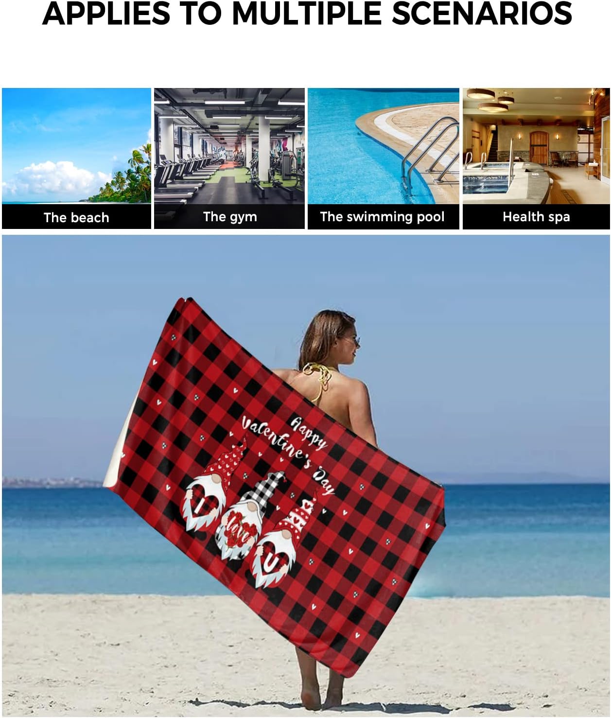 Luxury bath towel set for home and travel